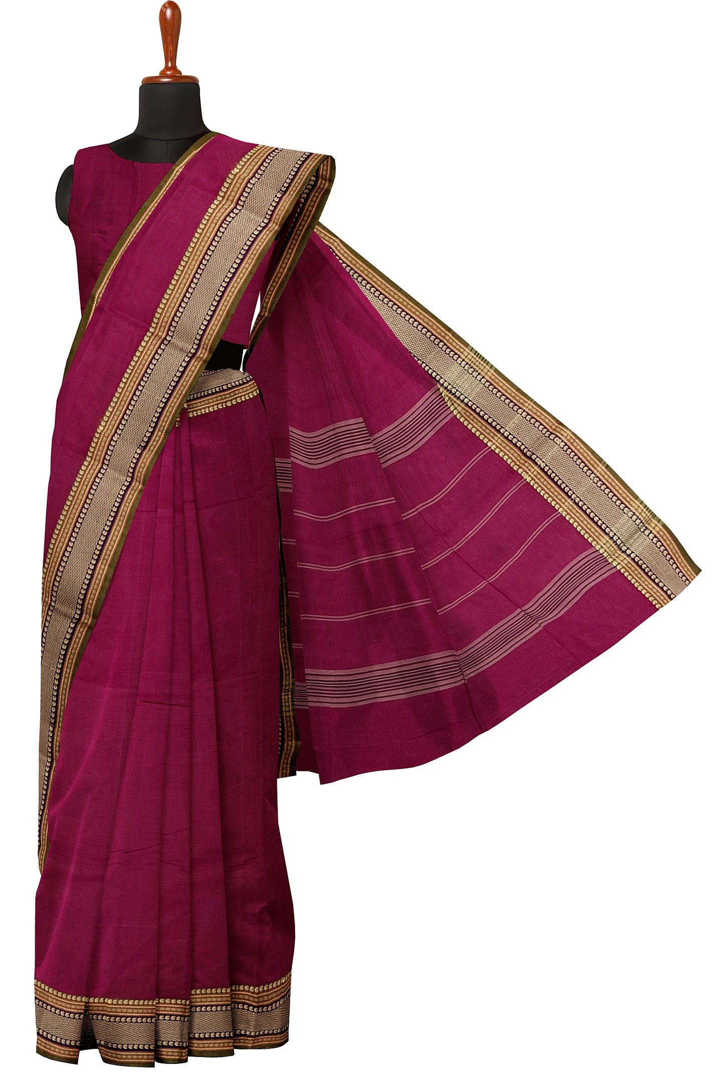 SENSAN Women’s  Kanchi Cotton Saree with Blouse Piece [SKU:780]