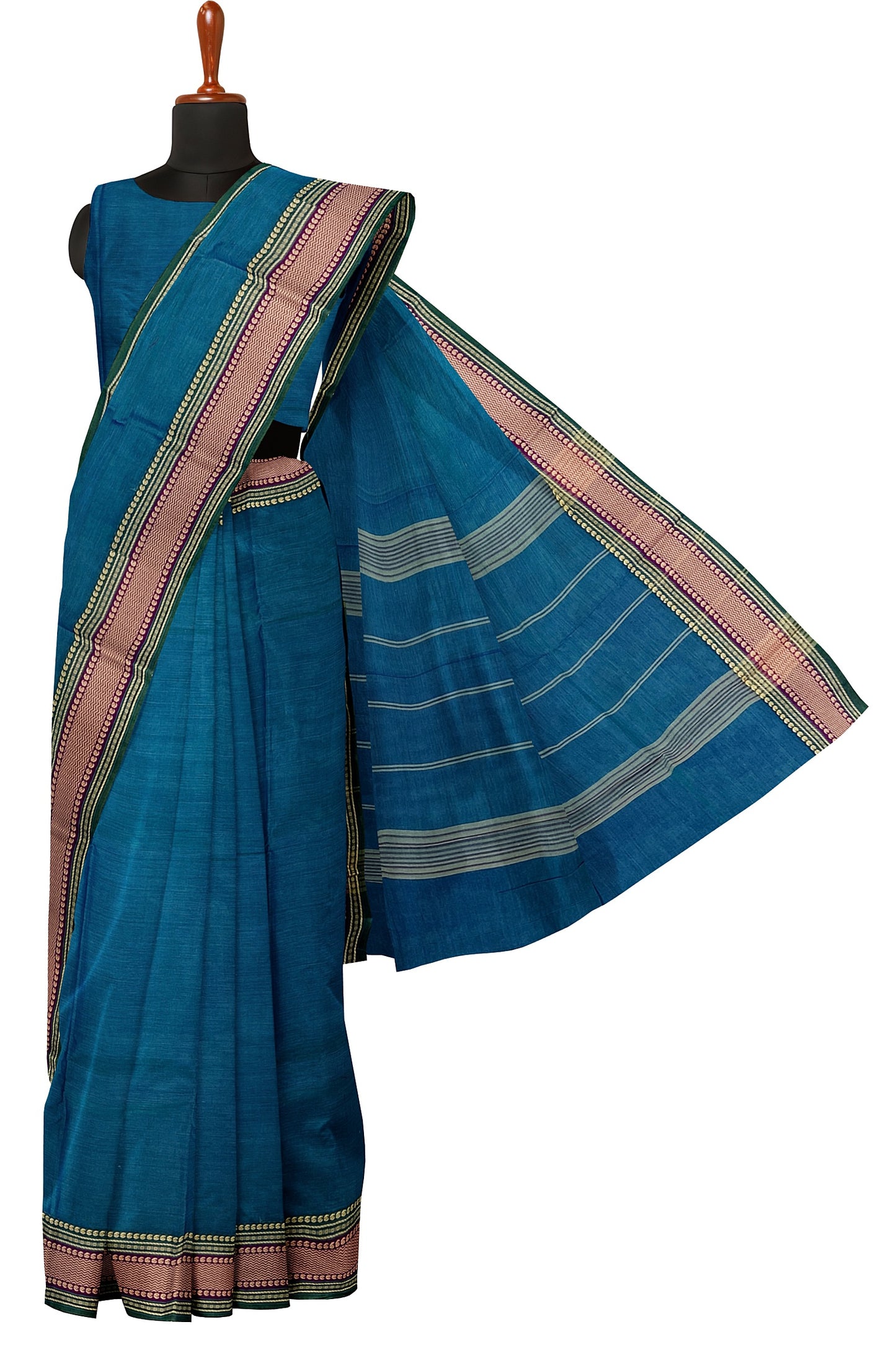 SENSAN Women’s  Kanchi Cotton Saree with Blouse Piece [SKU:780]
