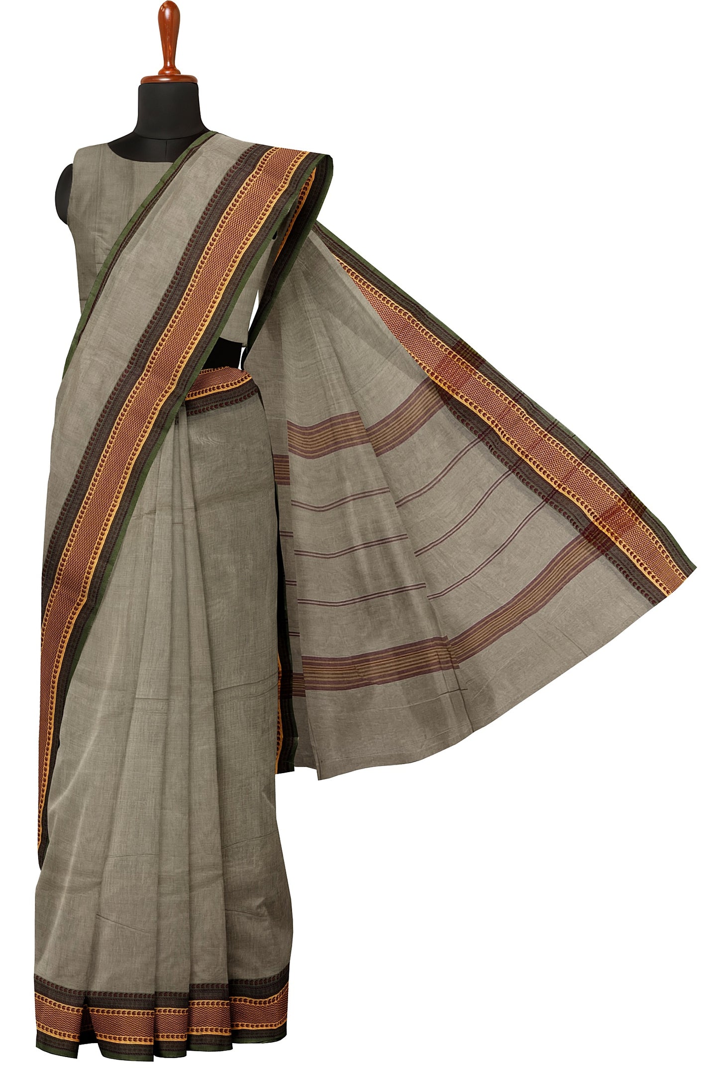 SENSAN Women’s  Kanchi Cotton Saree with Blouse Piece [SKU:780]