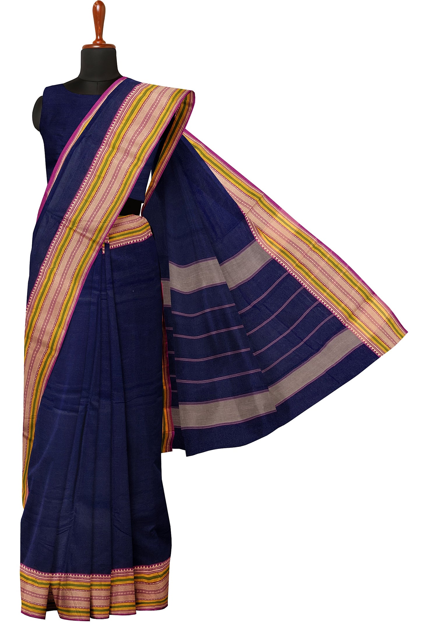 SENSAN Women’s Kanchi Cotton Saree with Blouse Piece [SKU:782]