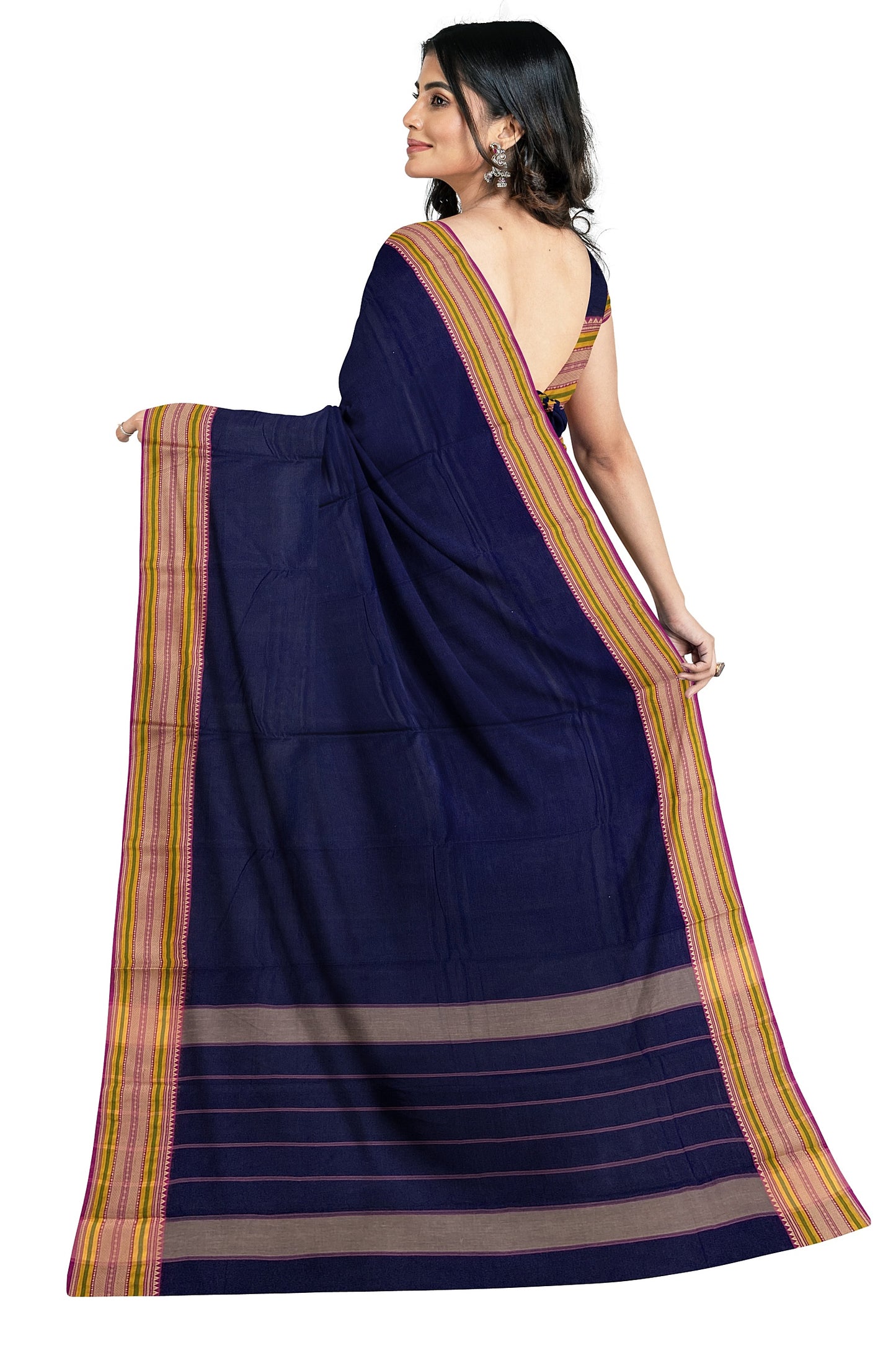 SENSAN Women’s Kanchi Cotton Saree with Blouse Piece [SKU:782]