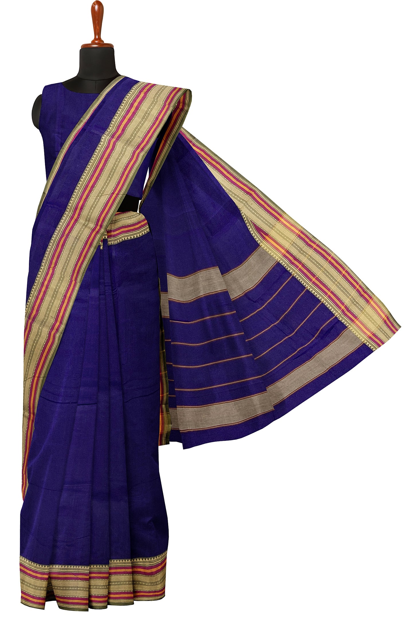 SENSAN Women’s Kanchi Cotton Saree with Blouse Piece [SKU:782]