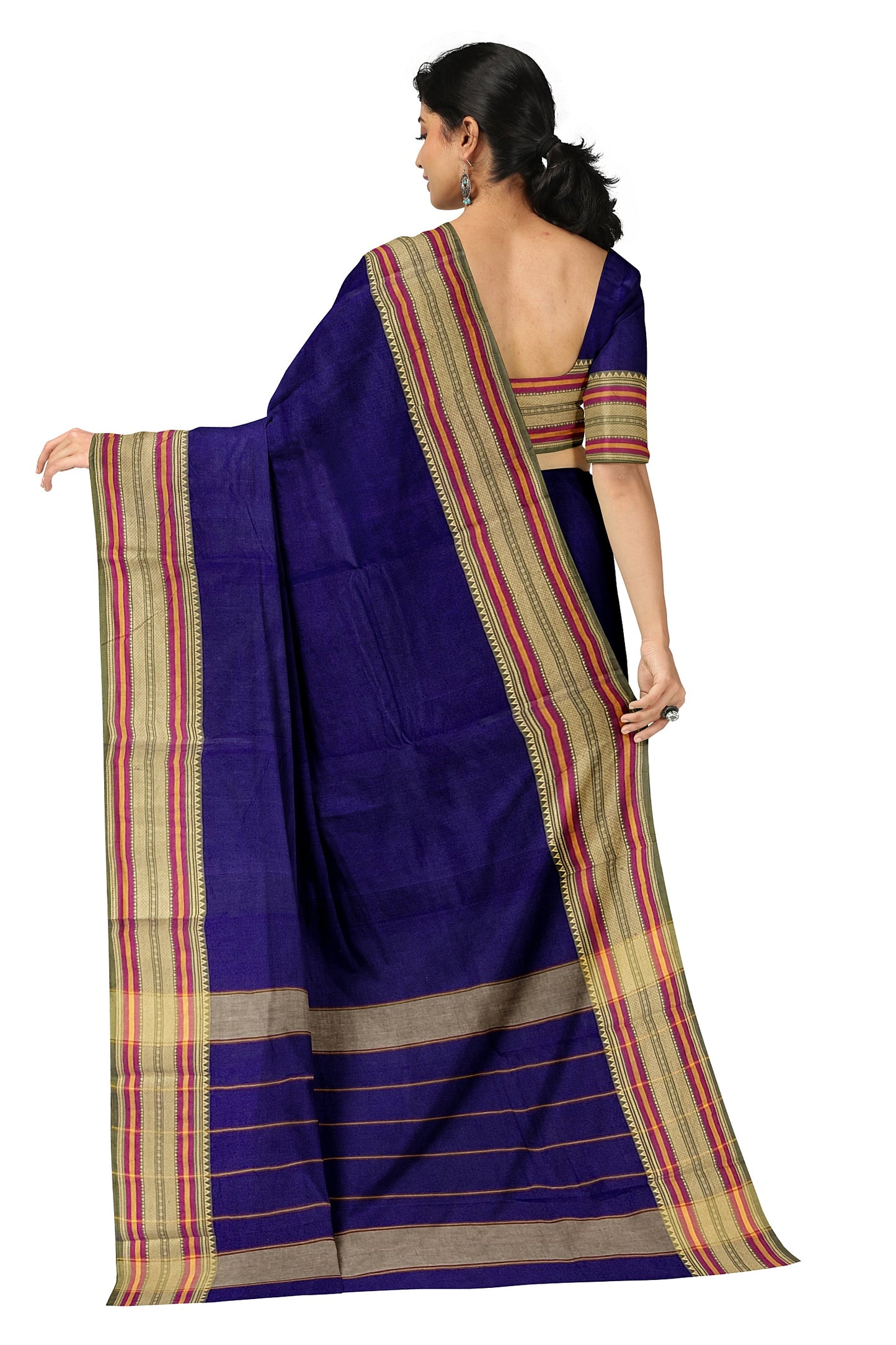 SENSAN Women’s Kanchi Cotton Saree with Blouse Piece [SKU:782]