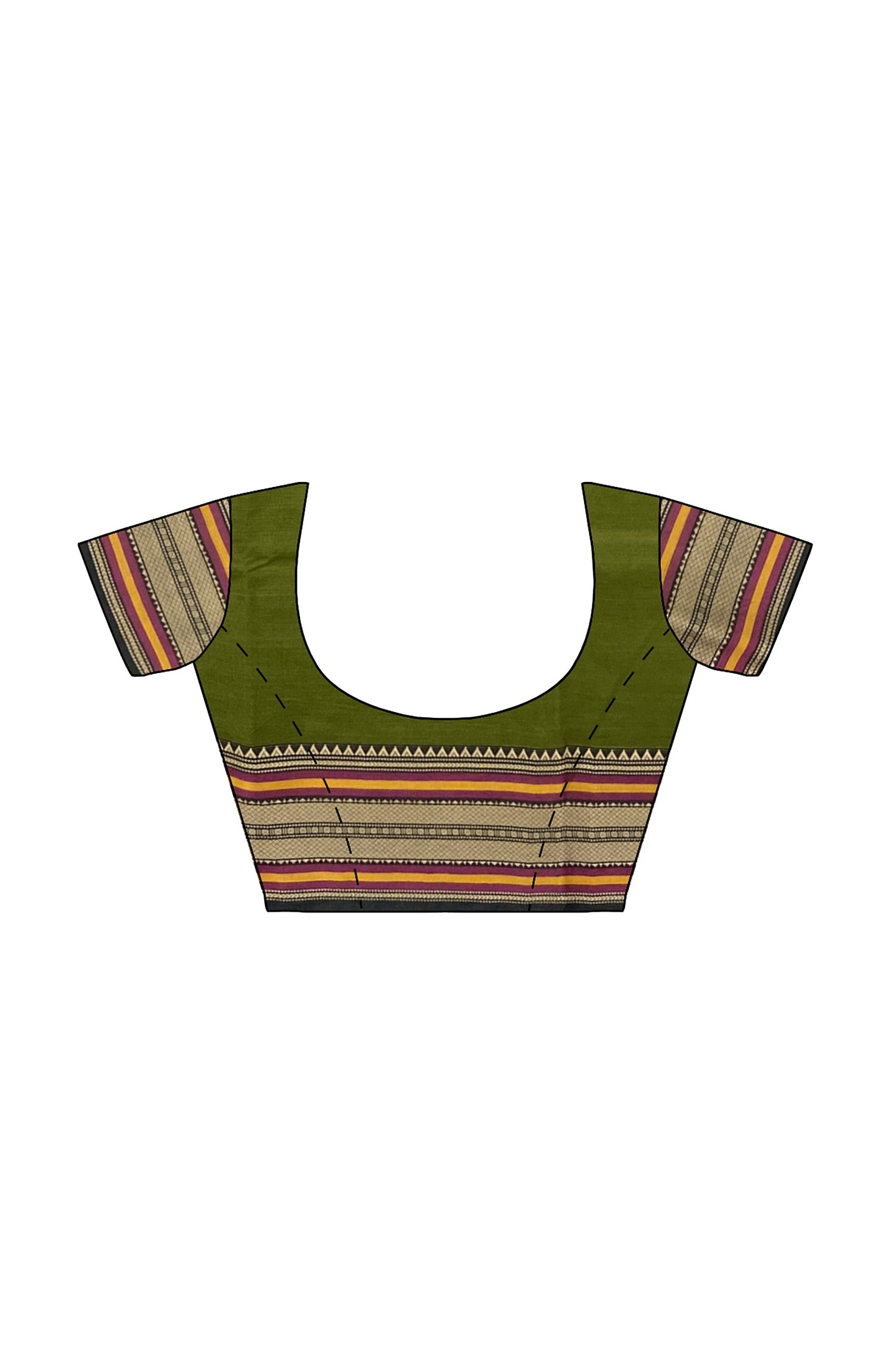 SENSAN Women’s Kanchi Cotton Saree with Blouse Piece [SKU:782]