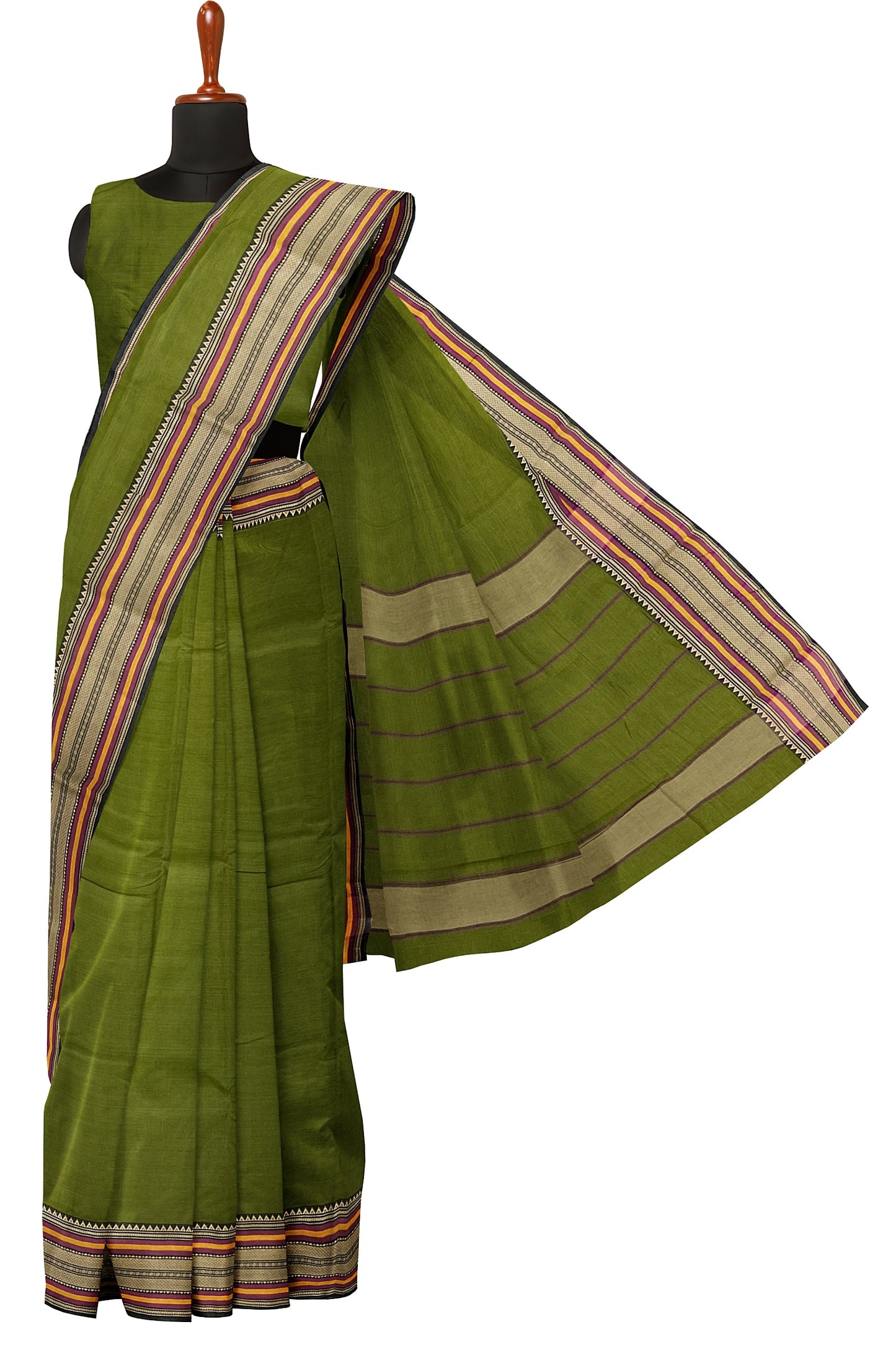 SENSAN Women’s Kanchi Cotton Saree with Blouse Piece [SKU:782]
