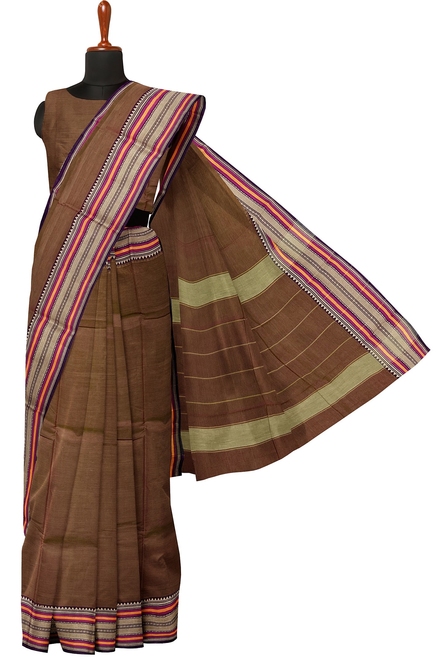 SENSAN Women’s Kanchi Cotton Saree with Blouse Piece [SKU:782]