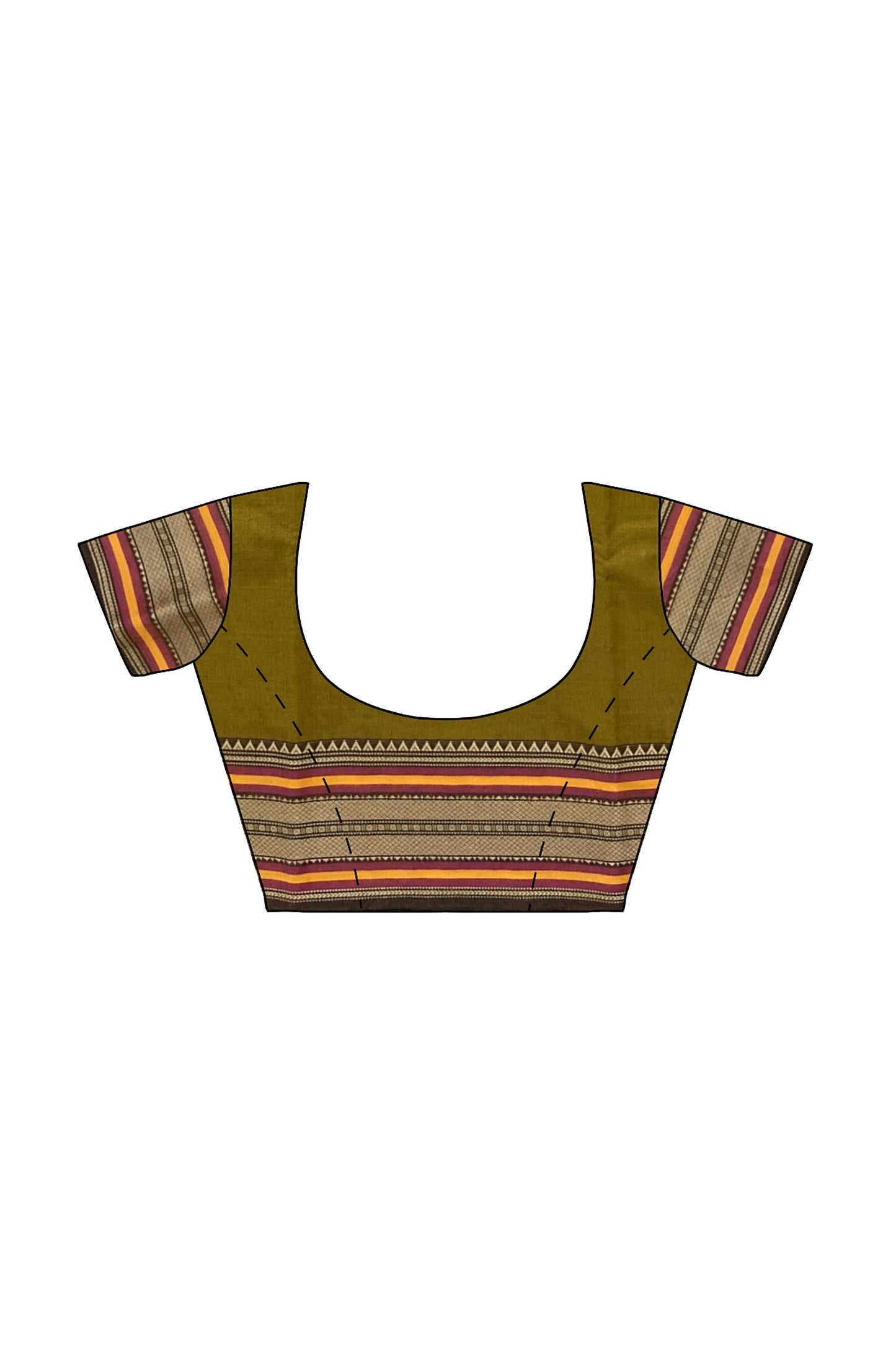 SENSAN Women’s Kanchi Cotton Saree with Blouse Piece [SKU:782]