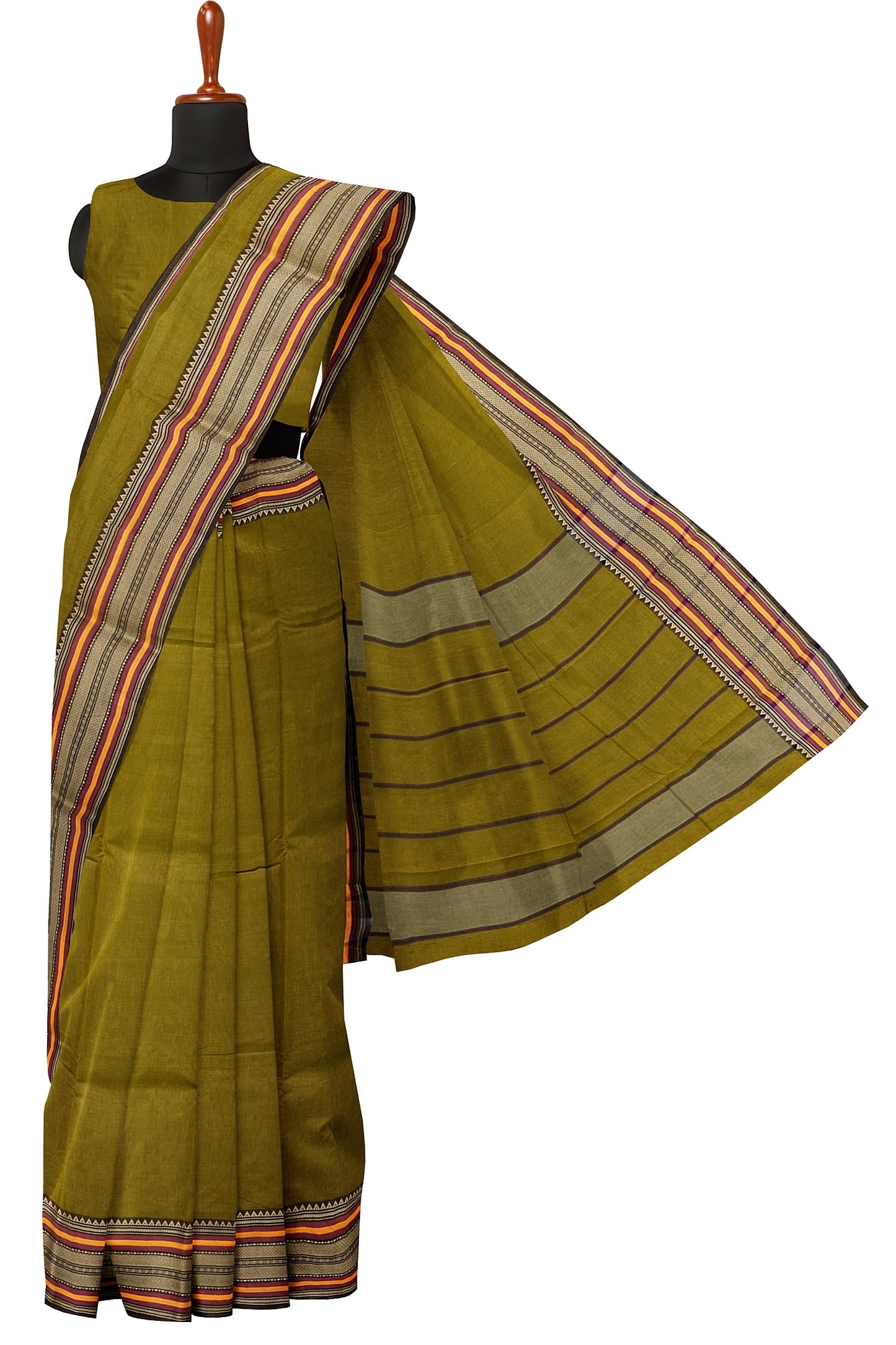 SENSAN Women’s Kanchi Cotton Saree with Blouse Piece [SKU:782]