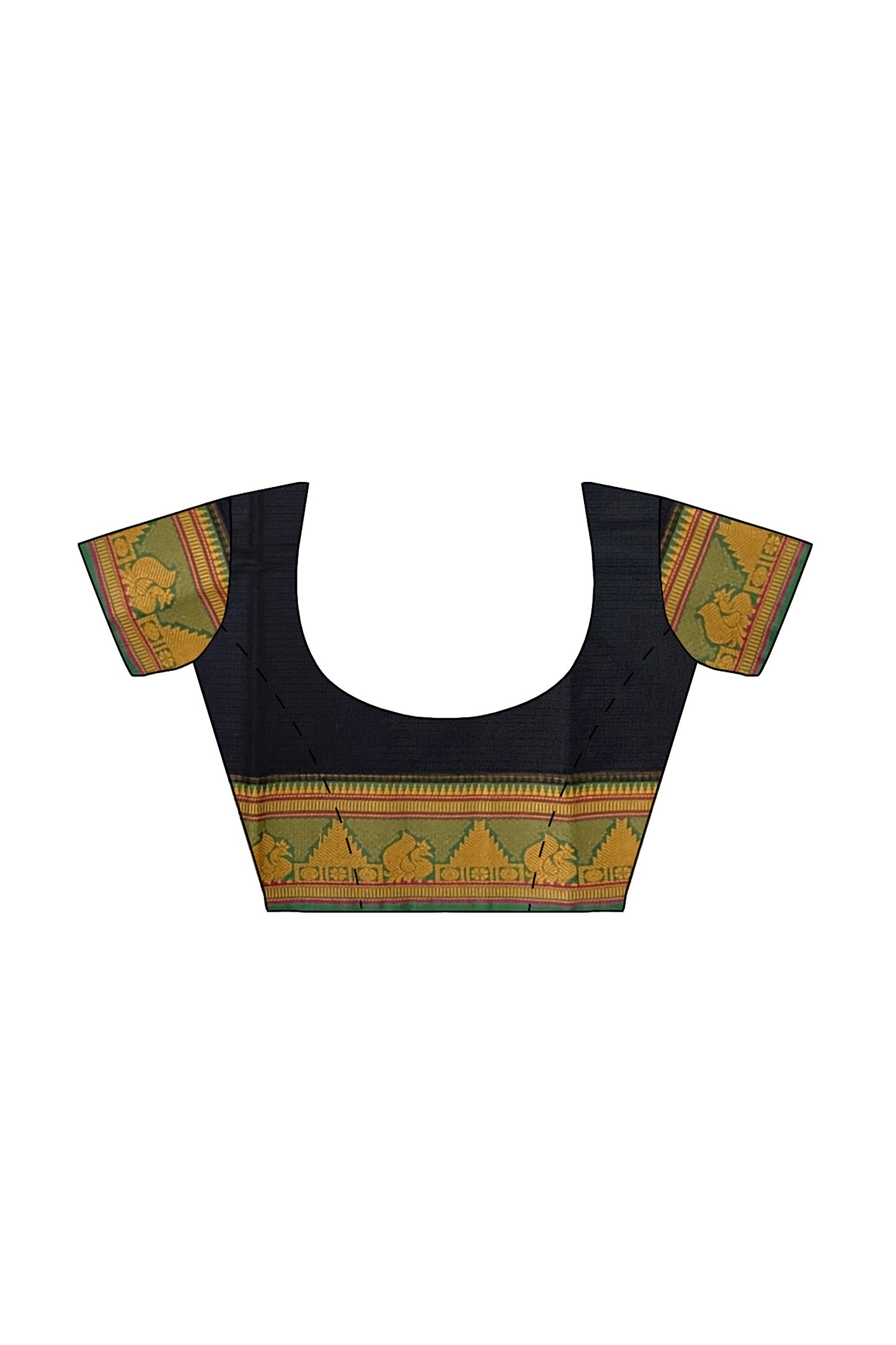 SENSAN Women’s  Kanchi Cotton Saree with Blouse Piece [SKU:784]