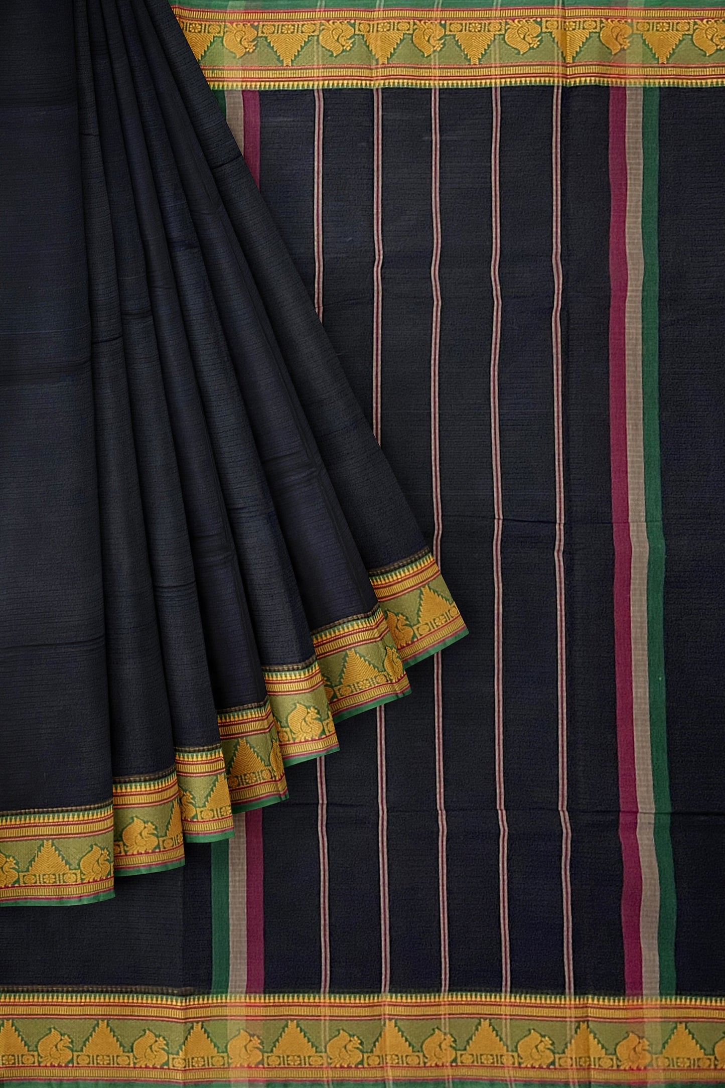 SENSAN Women’s  Kanchi Cotton Saree with Blouse Piece [SKU:784]