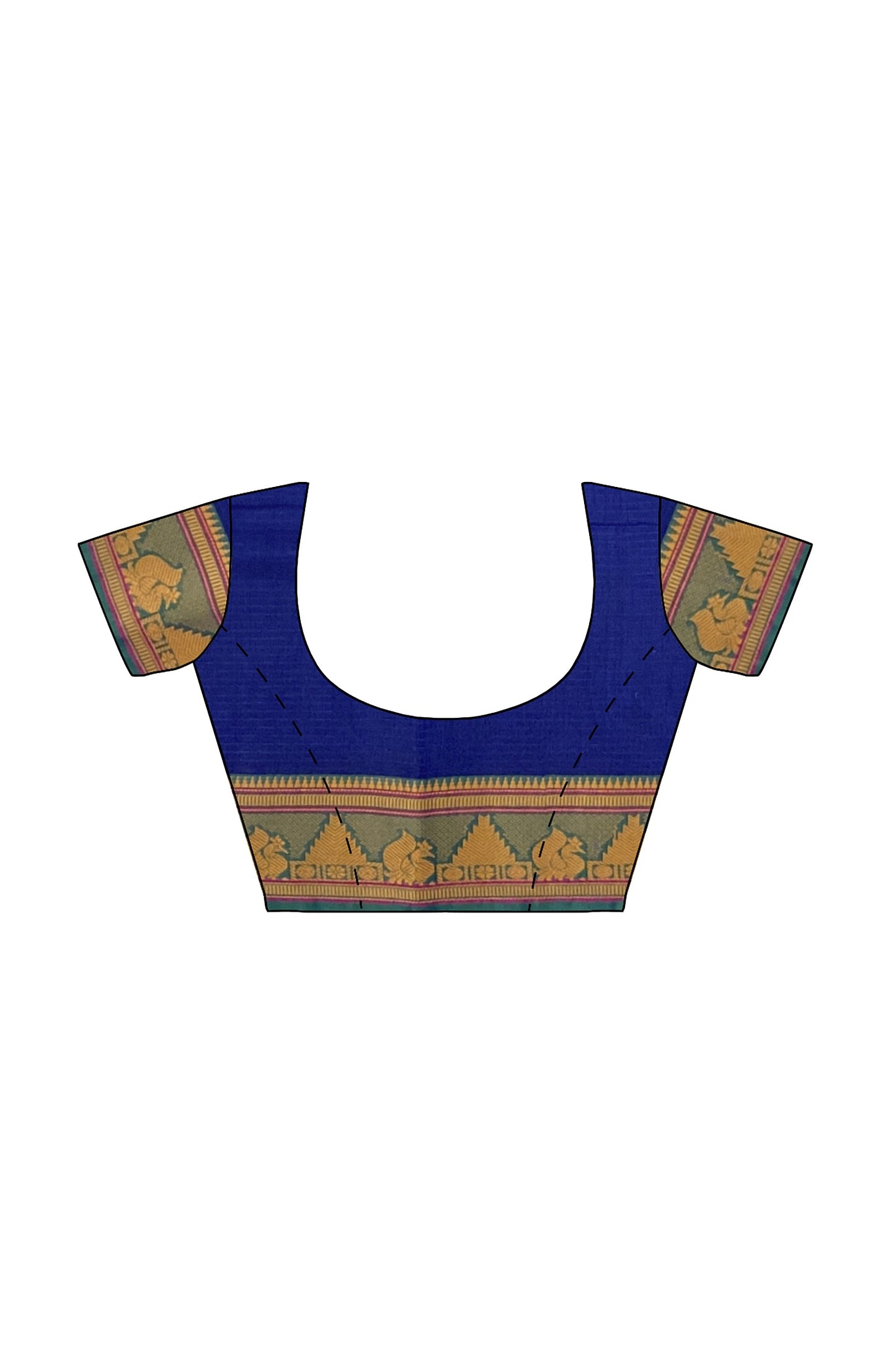 SENSAN Women’s  Kanchi Cotton Saree with Blouse Piece [SKU:784]