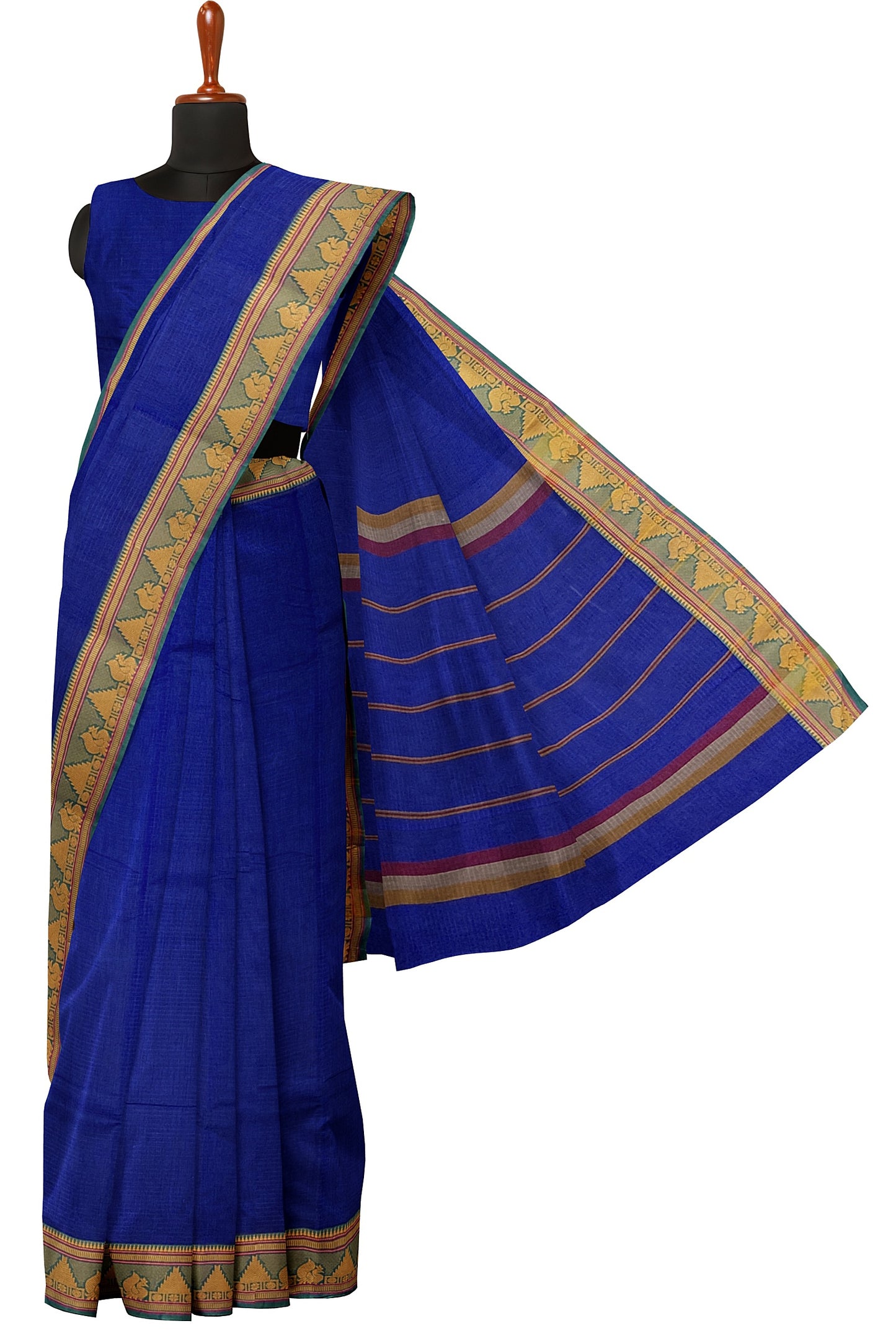 SENSAN Women’s  Kanchi Cotton Saree with Blouse Piece [SKU:784]