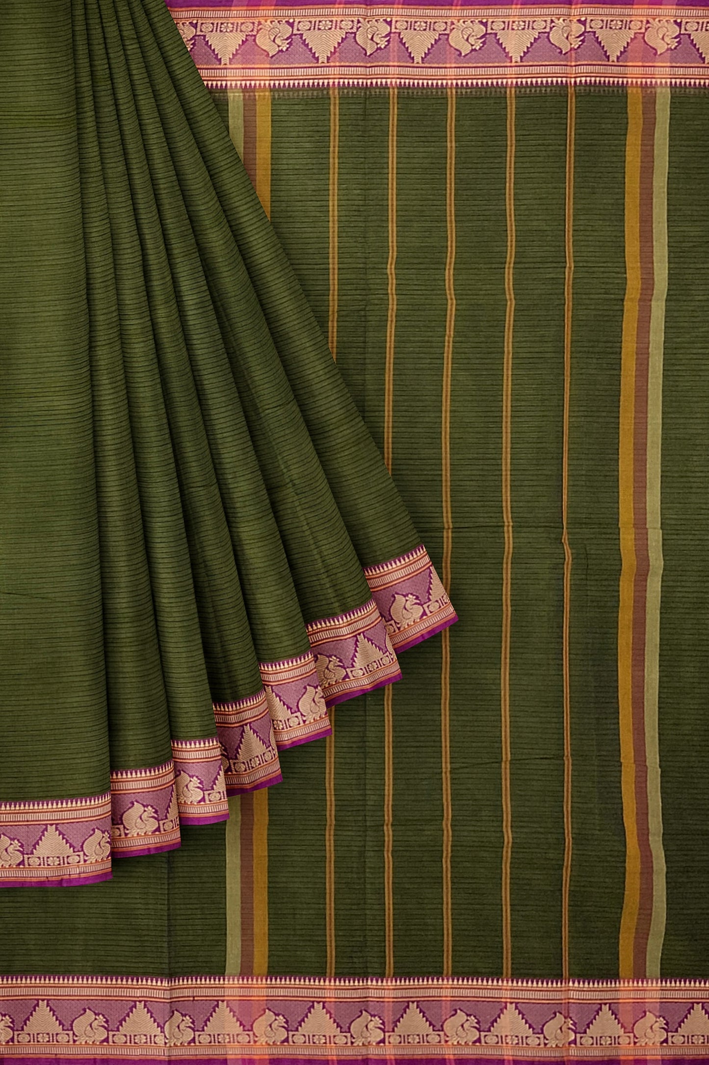 SENSAN Women’s  Kanchi Cotton Saree with Blouse Piece [SKU:784]