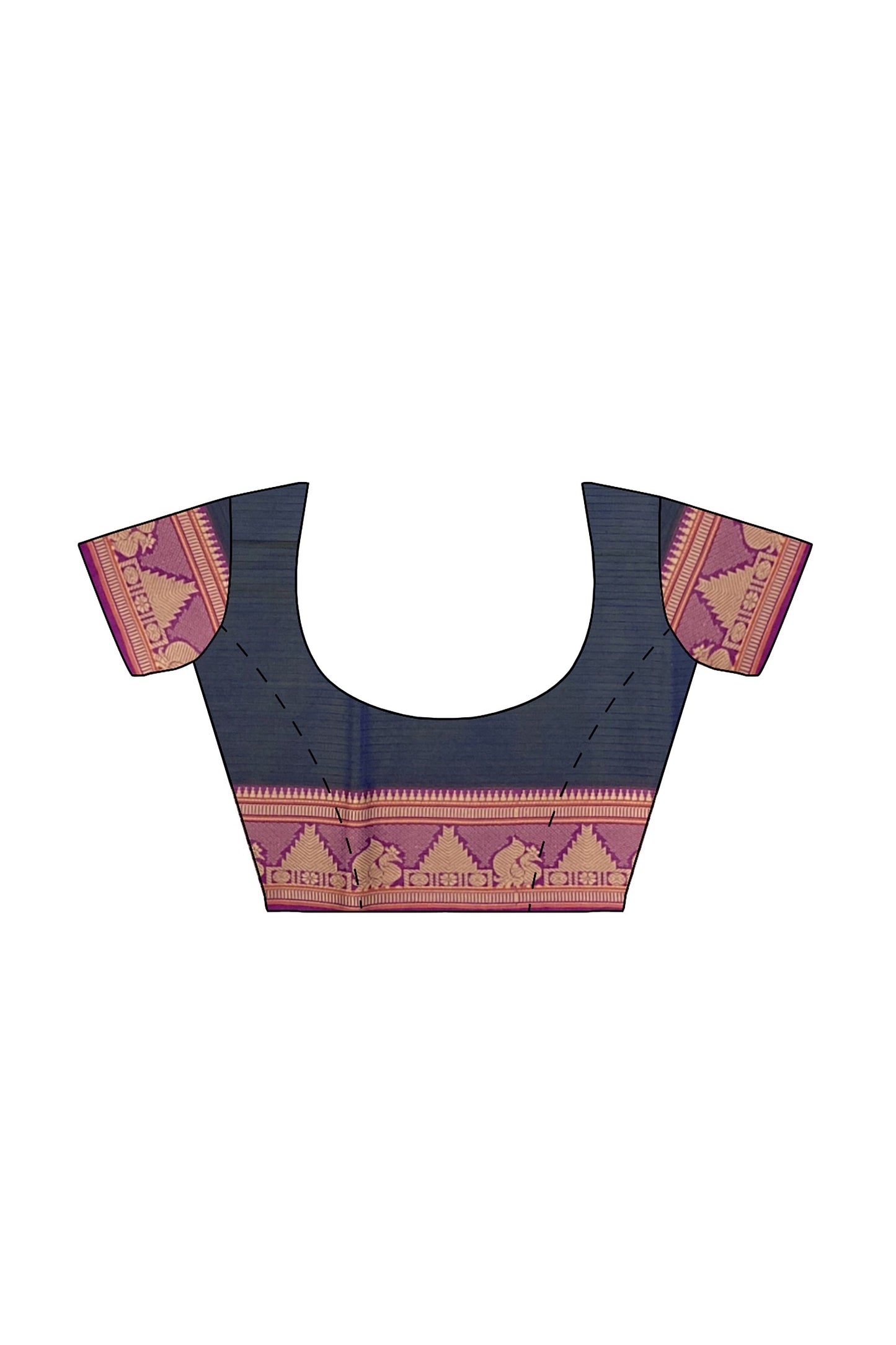 SENSAN Women’s  Kanchi Cotton Saree with Blouse Piece [SKU:784]