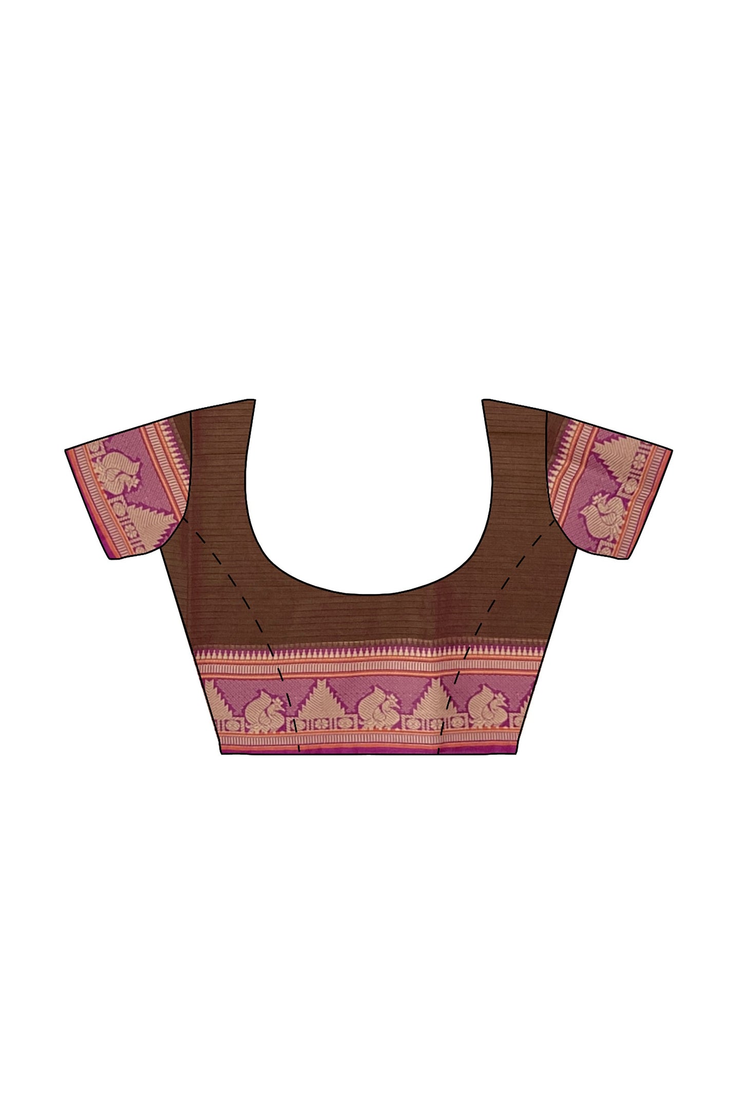 SENSAN Women’s  Kanchi Cotton Saree with Blouse Piece [SKU:784]