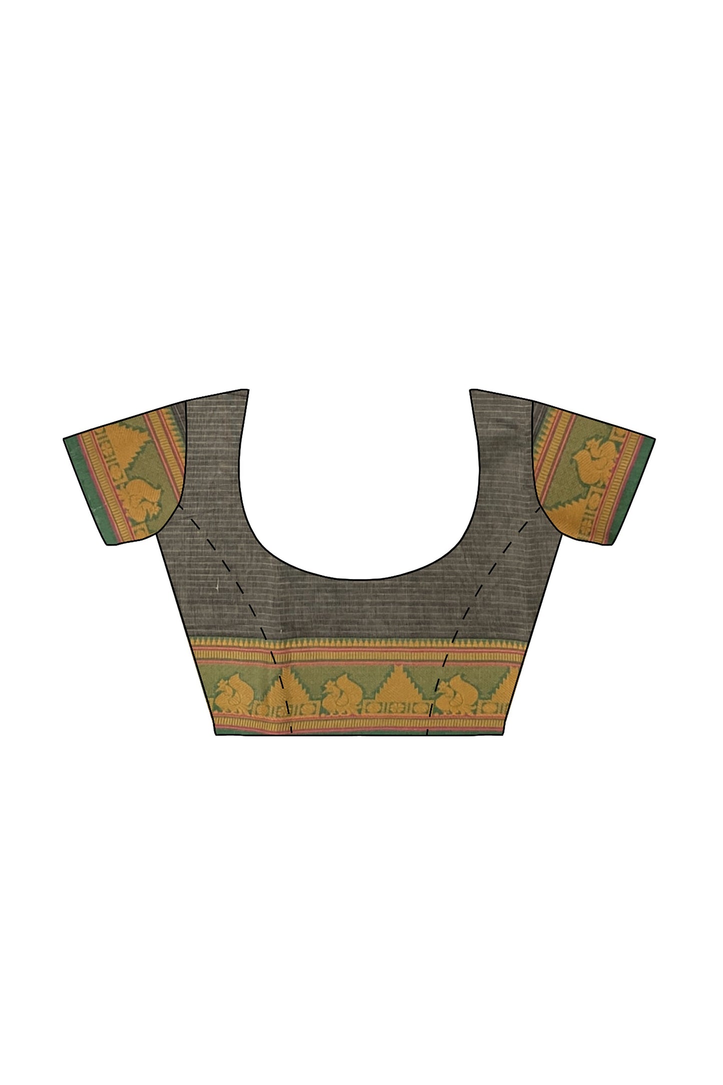 SENSAN Women’s  Kanchi Cotton Saree with Blouse Piece [SKU:784]