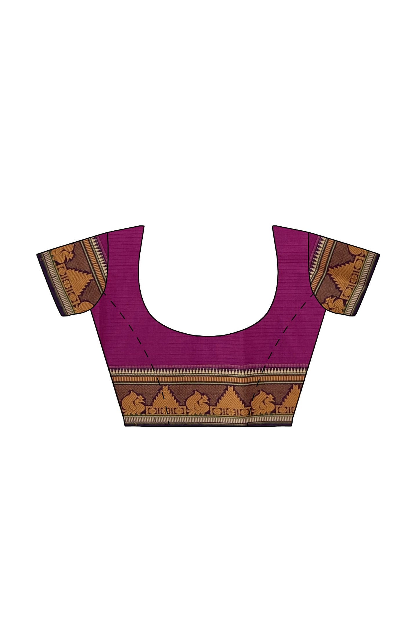 SENSAN Women’s  Kanchi Cotton Saree with Blouse Piece [SKU:784]