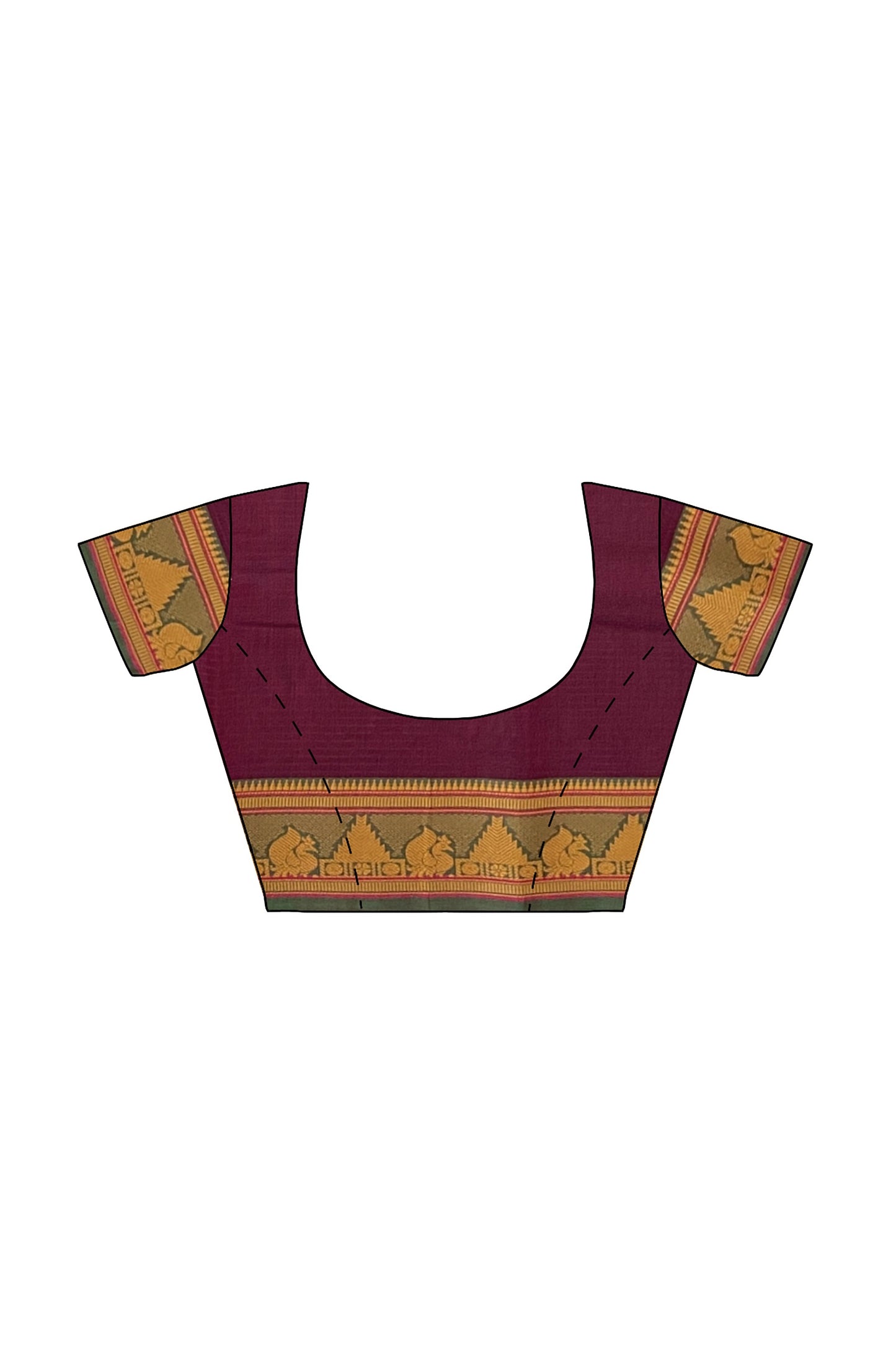 SENSAN Women’s  Kanchi Cotton Saree with Blouse Piece [SKU:784]