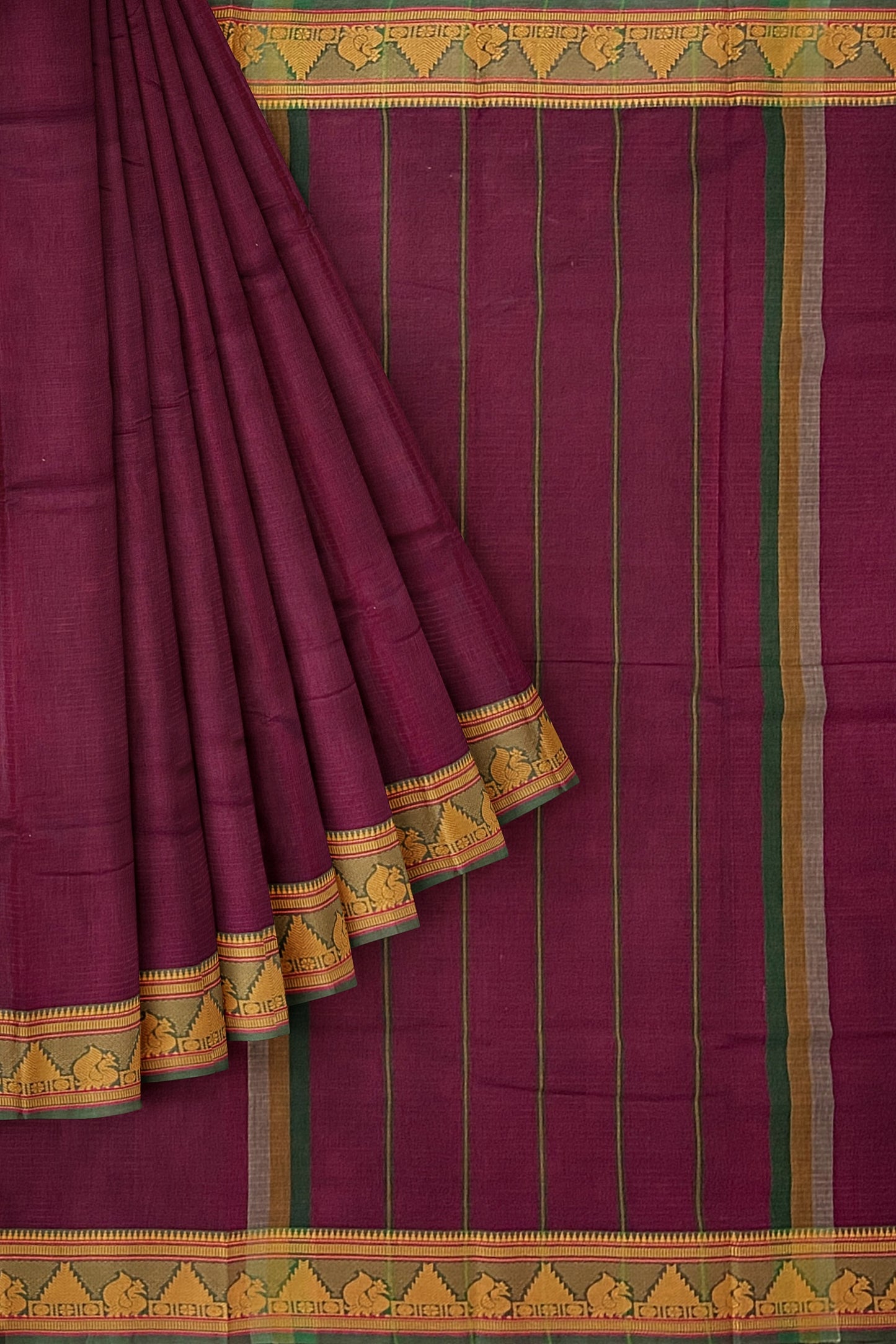 SENSAN Women’s  Kanchi Cotton Saree with Blouse Piece [SKU:784]