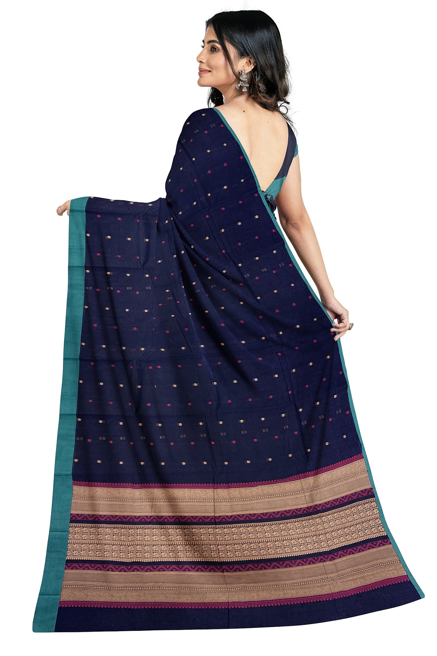 SENSAN Women’s Kanchi Cotton Saree with Blouse Piece [SKU:790]