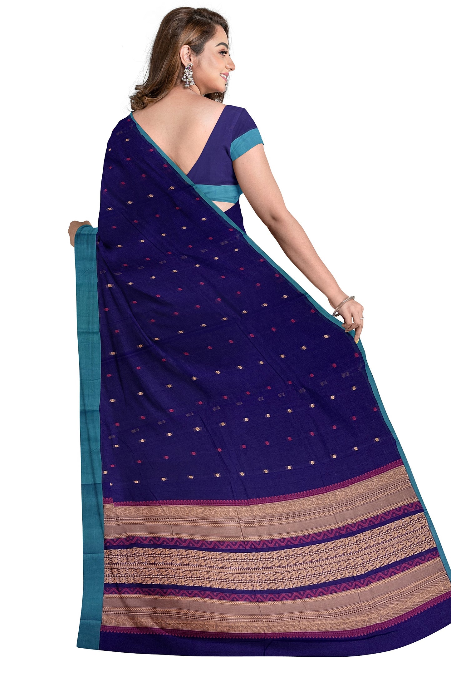 SENSAN Women’s Kanchi Cotton Saree with Blouse Piece [SKU:790]