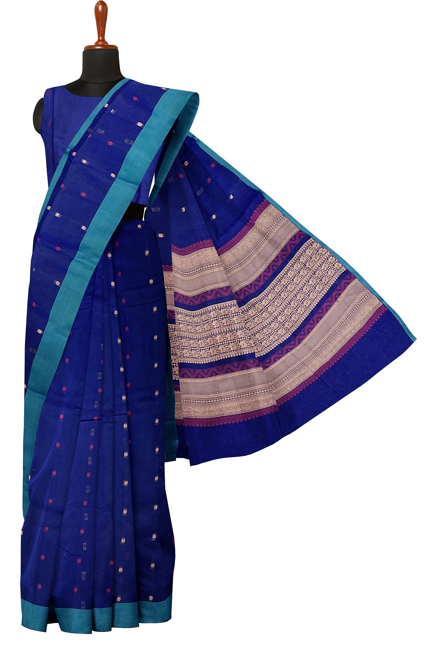 SENSAN Women’s Kanchi Cotton Saree with Blouse Piece [SKU:790]