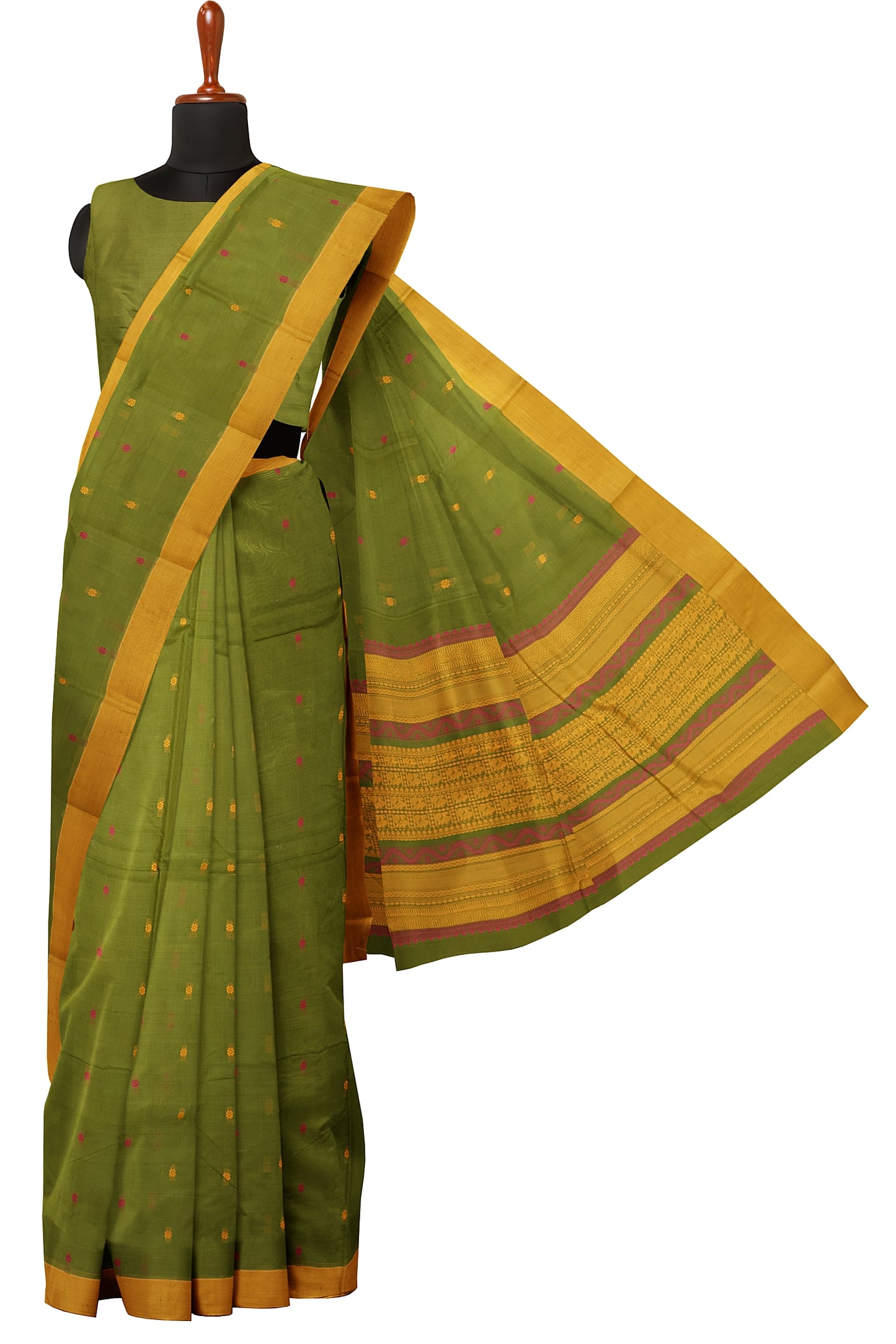 SENSAN Women’s Kanchi Cotton Saree with Blouse Piece [SKU:790]