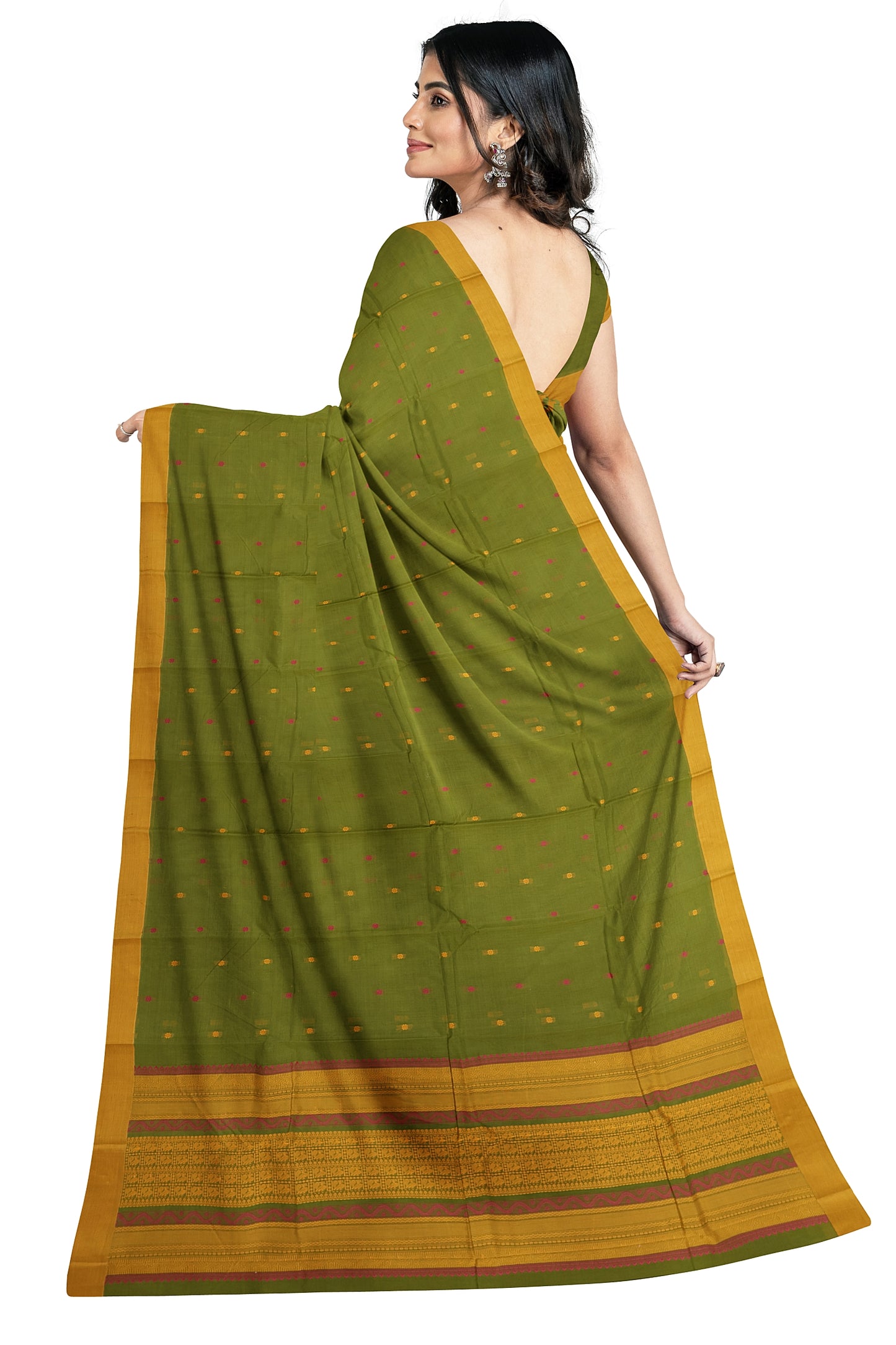 SENSAN Women’s Kanchi Cotton Saree with Blouse Piece [SKU:790]