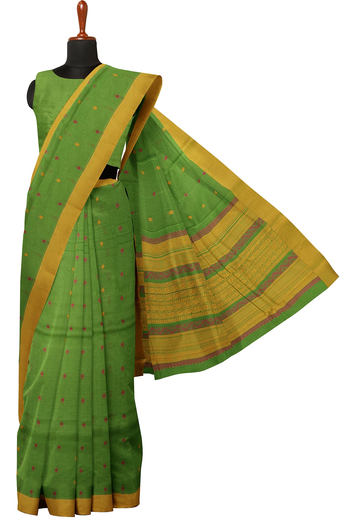 SENSAN Women’s Kanchi Cotton Saree with Blouse Piece [SKU:790]