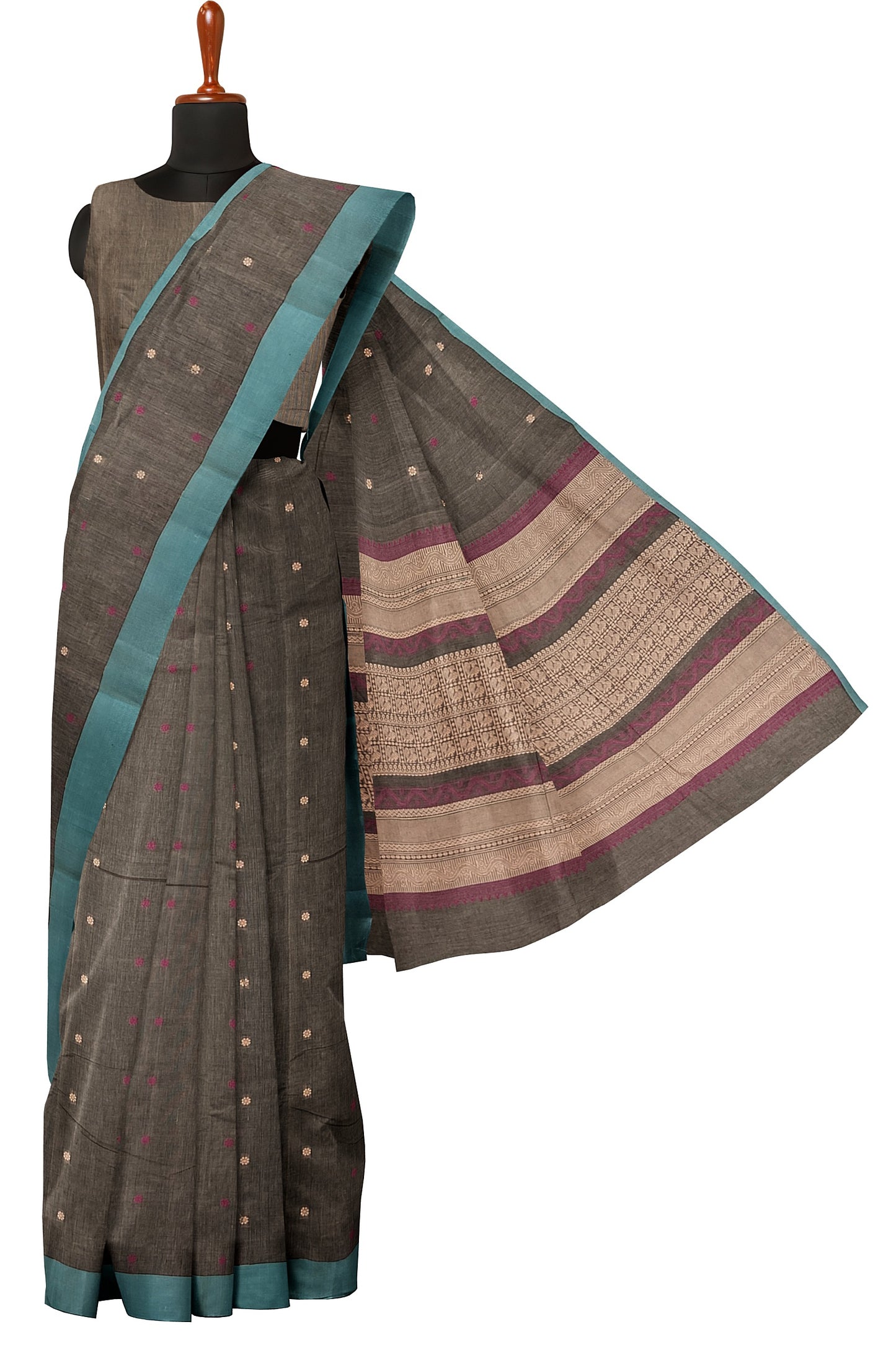 SENSAN Women’s Kanchi Cotton Saree with Blouse Piece [SKU:790]