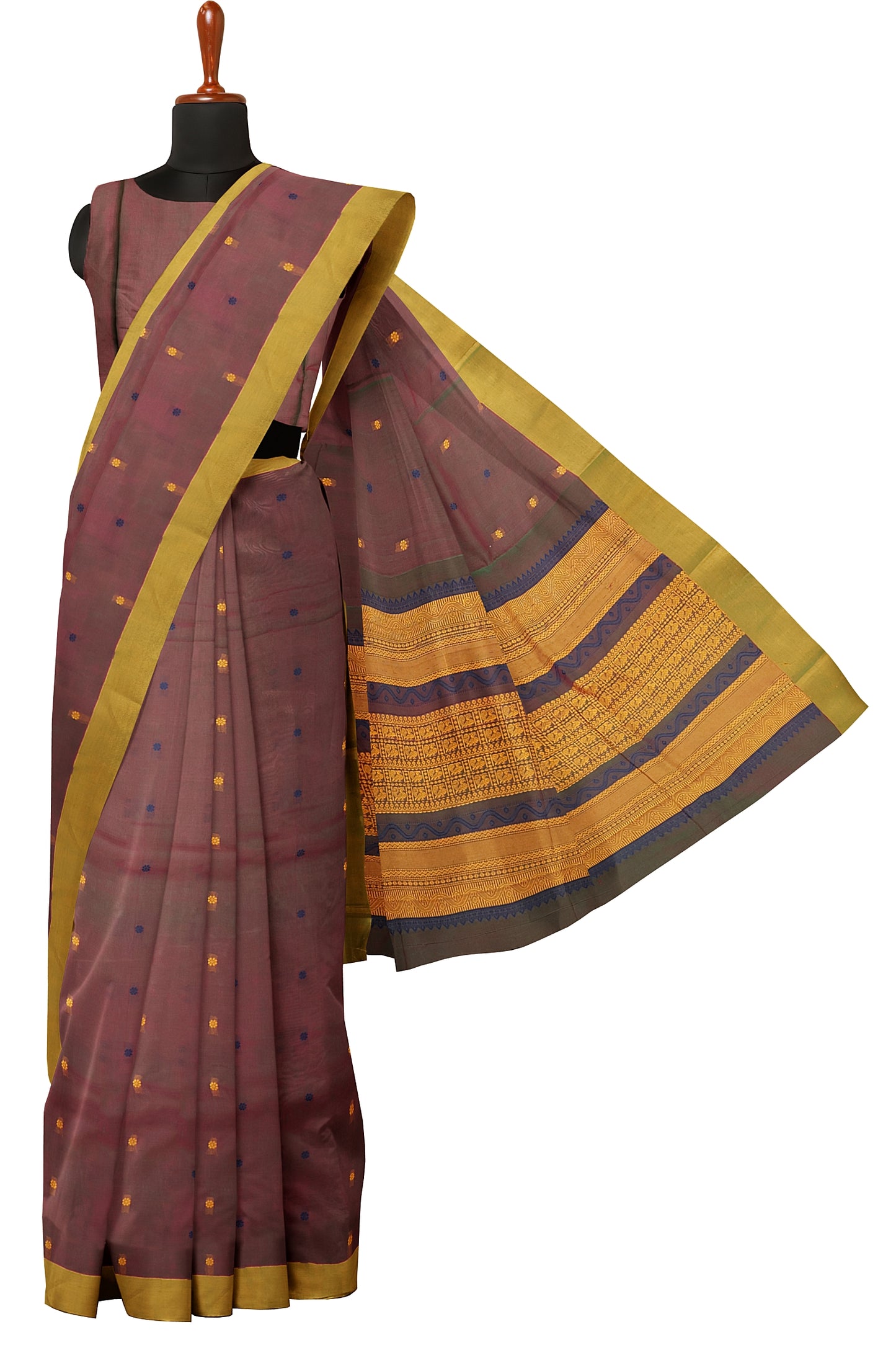 SENSAN Women’s Kanchi Cotton Saree with Blouse Piece [SKU:790]