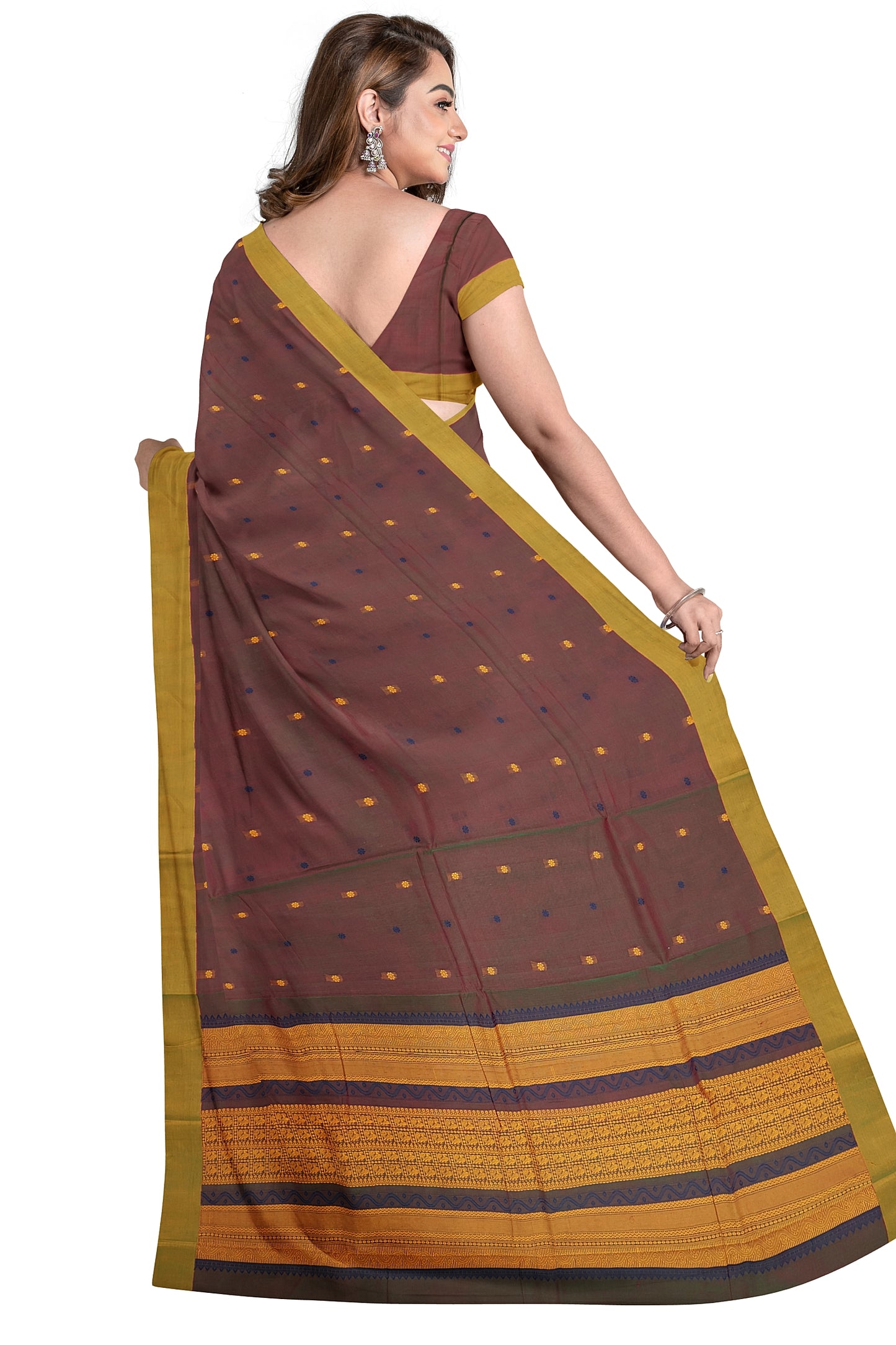 SENSAN Women’s Kanchi Cotton Saree with Blouse Piece [SKU:790]