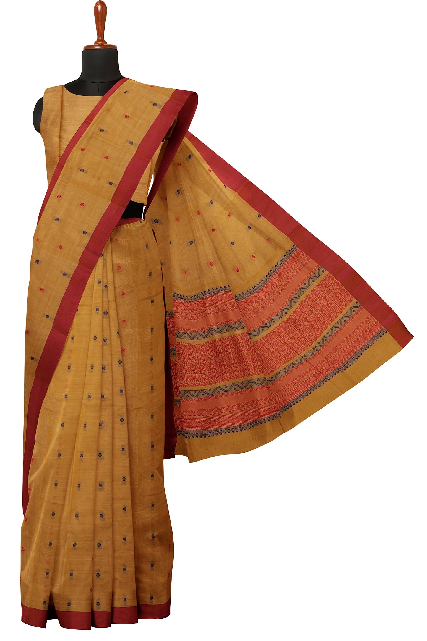 SENSAN Women’s Kanchi Cotton Saree with Blouse Piece [SKU:790]
