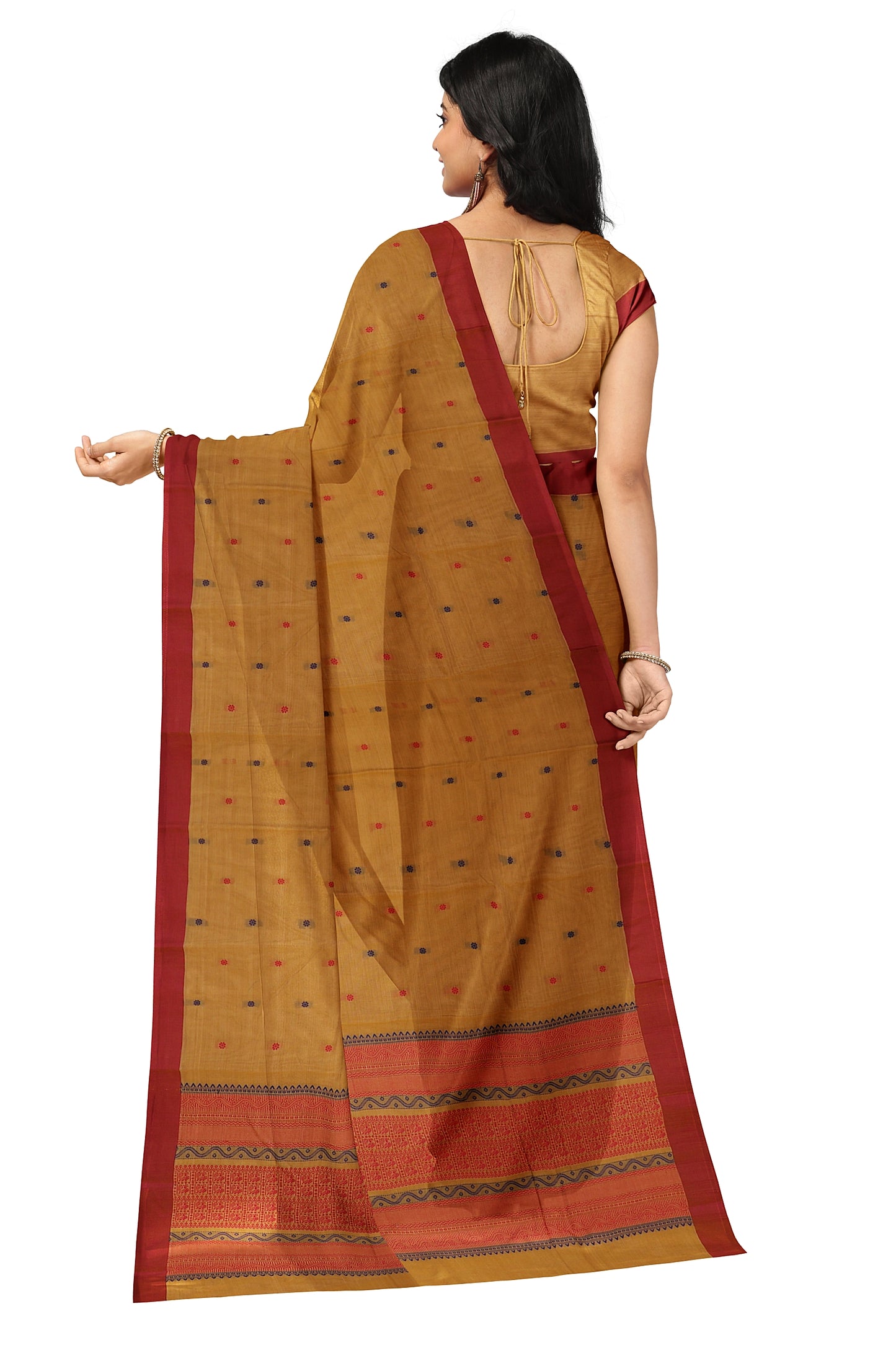 SENSAN Women’s Kanchi Cotton Saree with Blouse Piece [SKU:790]