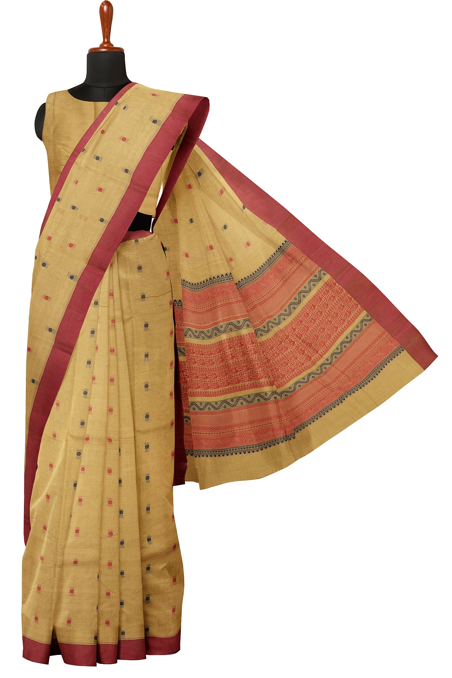 SENSAN Women’s Kanchi Cotton Saree with Blouse Piece [SKU:790]
