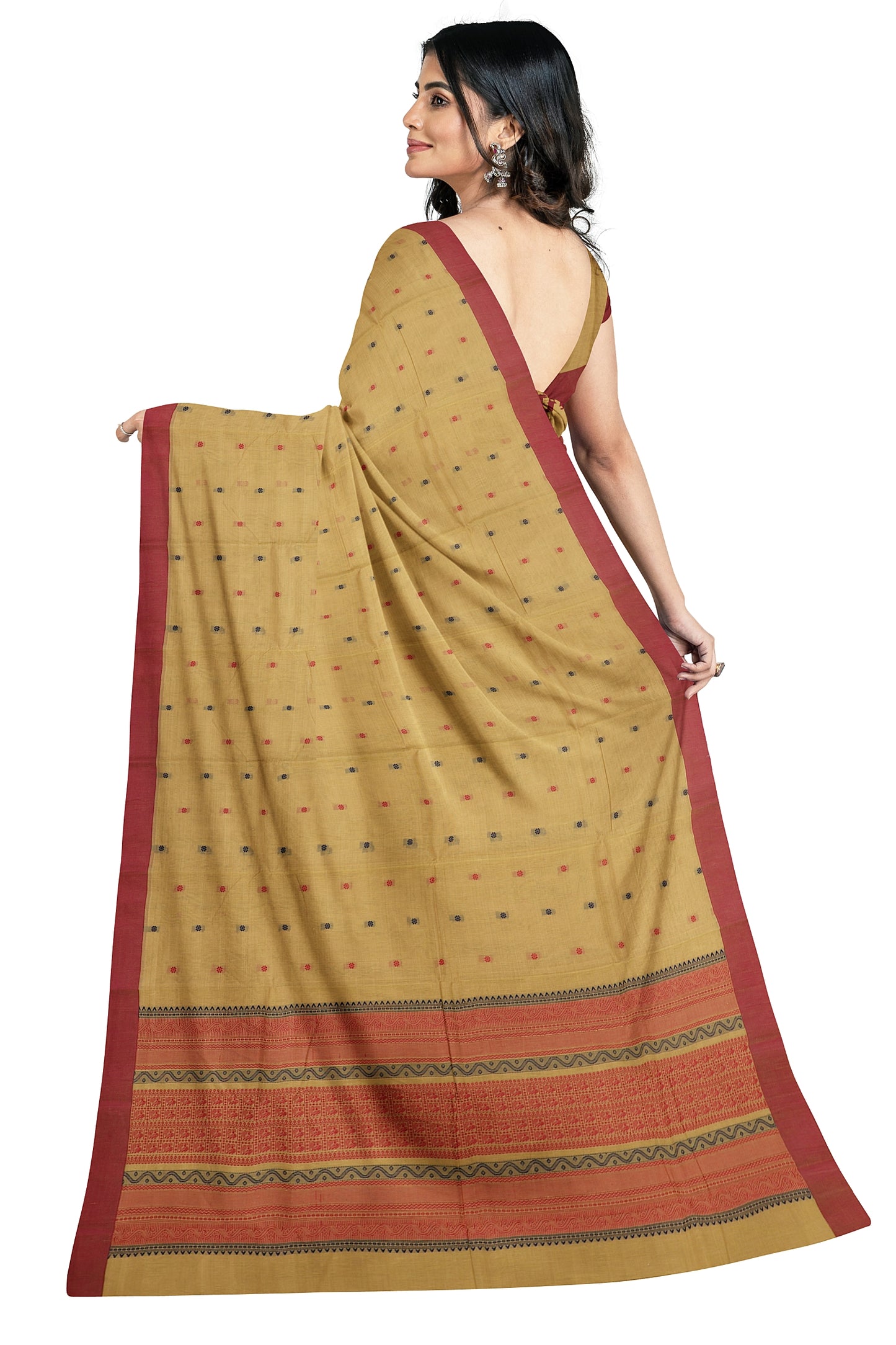 SENSAN Women’s Kanchi Cotton Saree with Blouse Piece [SKU:790]