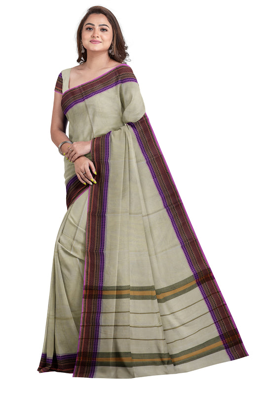 SENSAN Women’s  Kanchi Cotton Saree with Blouse Piece [SKU:809]
