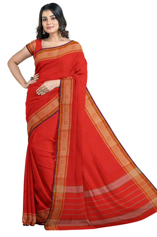 SENSAN Women’s  Kanchi Cotton Saree with Blouse Piece [SKU:810]