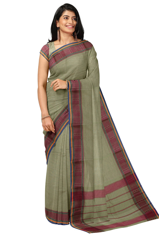 SENSAN Women’s  Kanchi Cotton Saree with Blouse Piece [SKU:810.1]