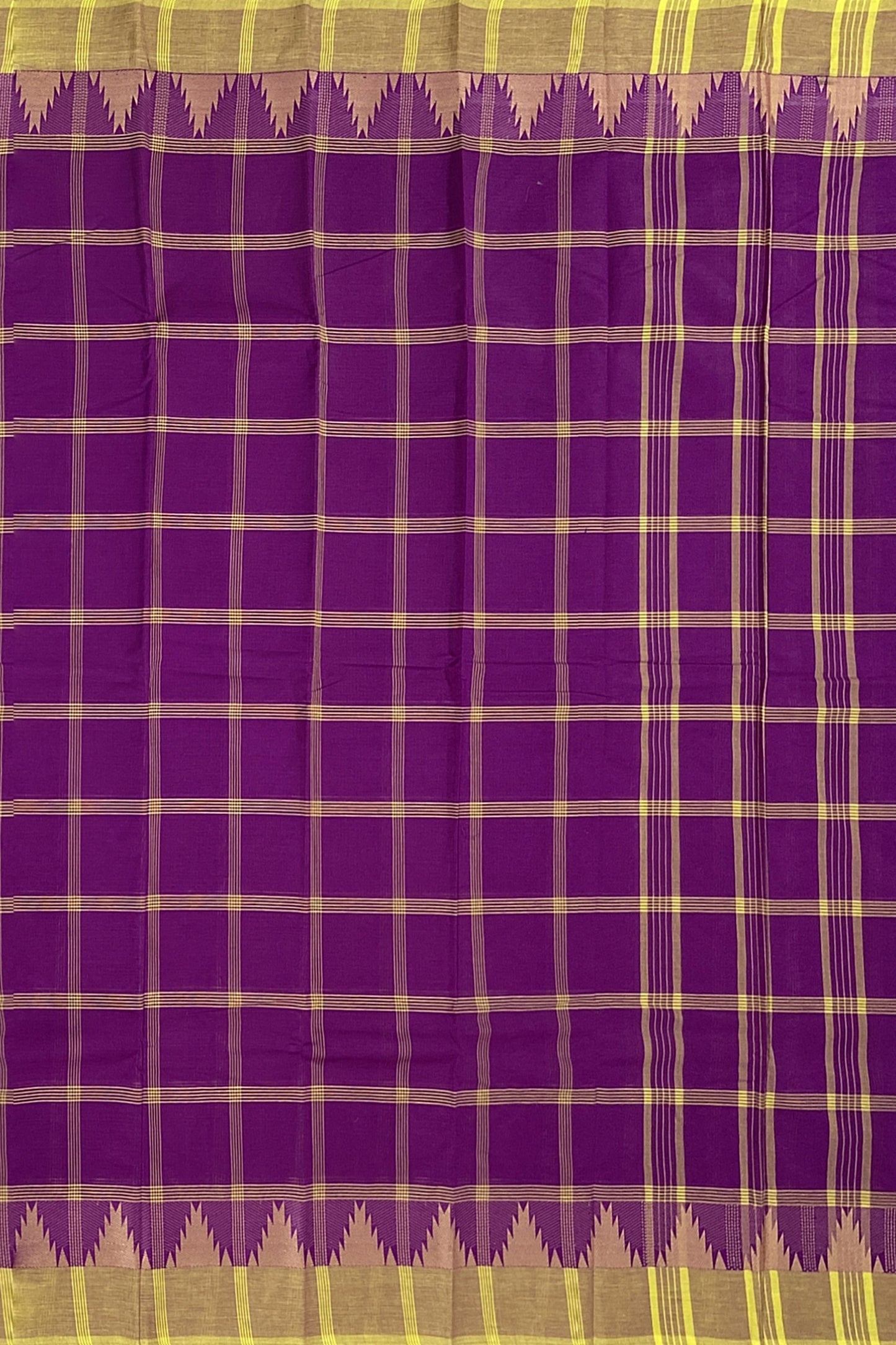 SENSAN Women’s Handloom Chettinad Checks Cotton Saree without Blouse Piece [SKU:4001]
