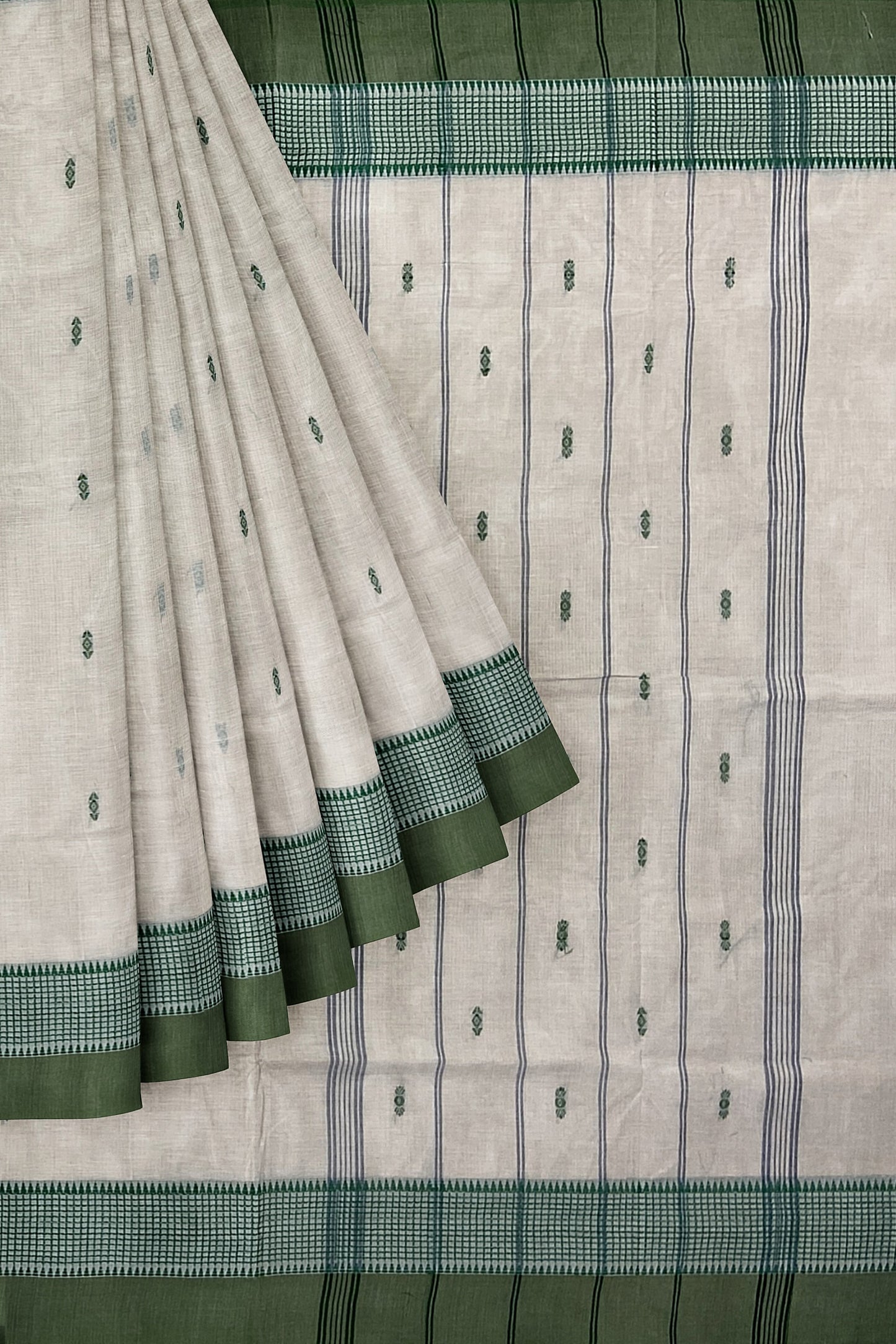 SENSAN Women’s Handloom Chettinad Cotton Saree without Blouse Piece [SKU:4012]