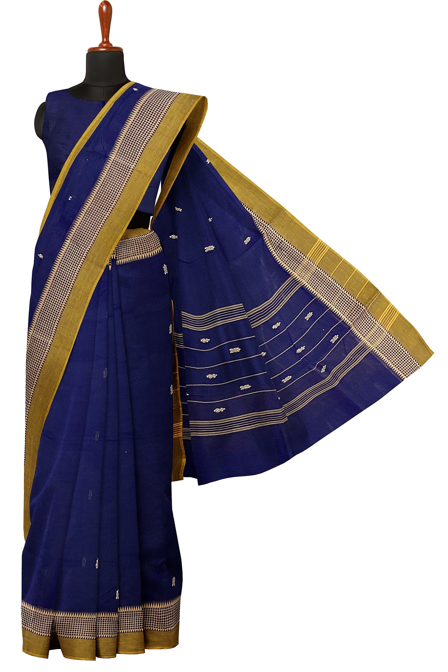 SENSAN Women’s Handloom Chettinad Cotton Saree without Blouse Piece [SKU:4012]