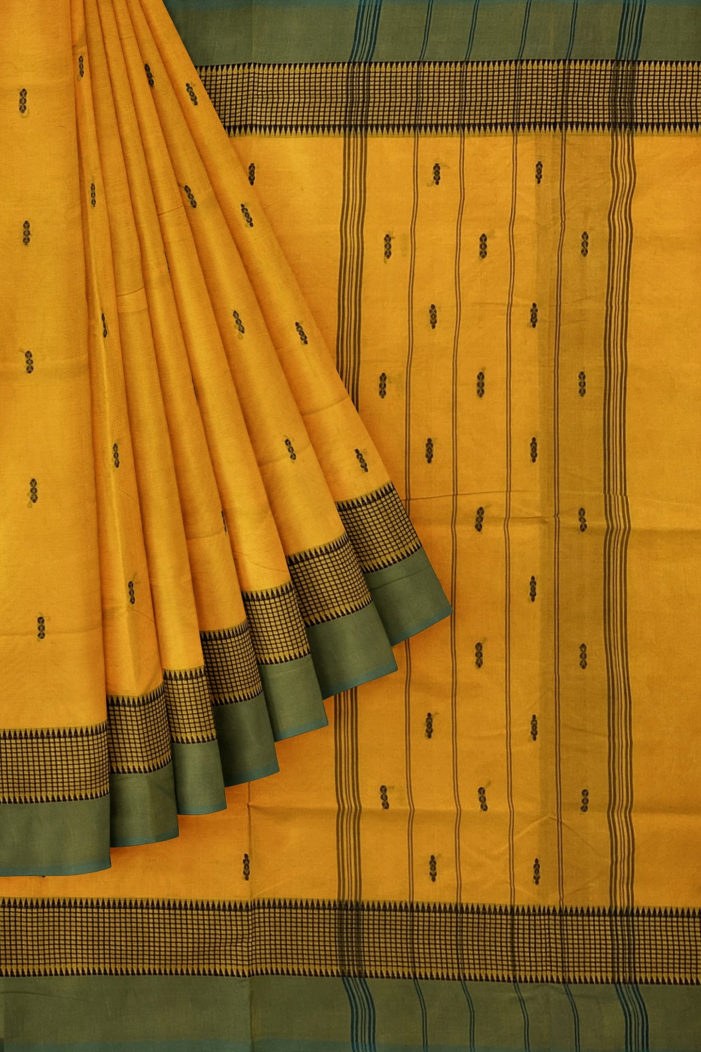 SENSAN Women’s Handloom Chettinad Cotton Saree without Blouse Piece [SKU:4012]
