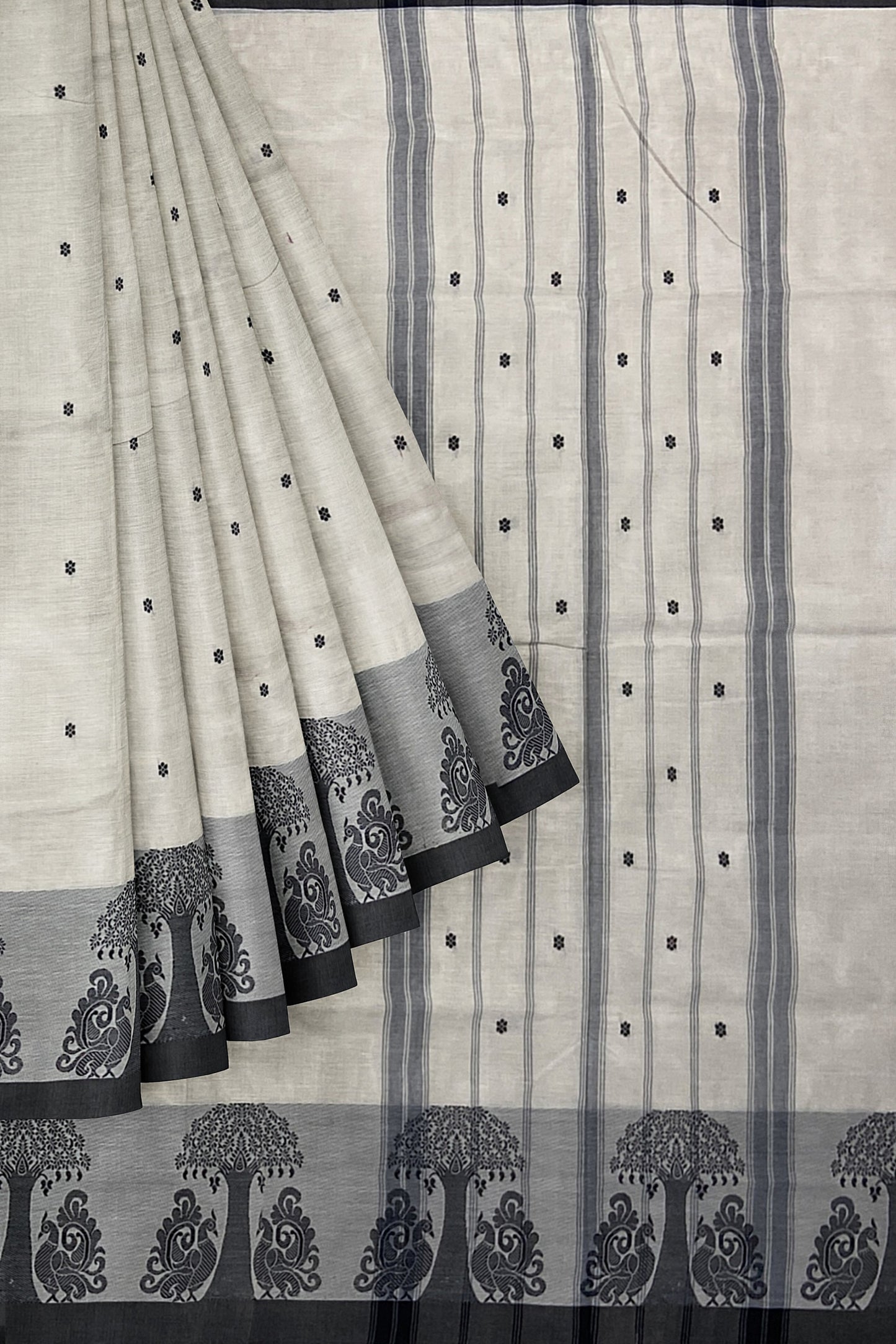 SENSAN Women’s Handloom Chettinad Cotton Saree with Blouse Piece [SKU:4015]