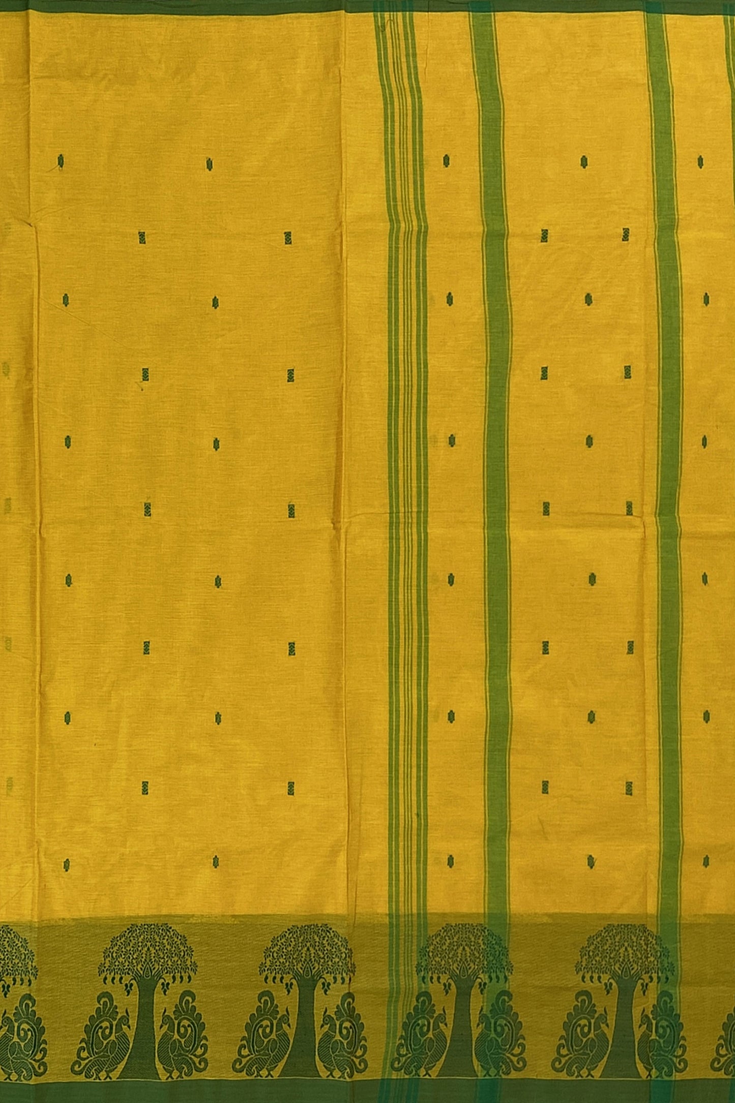SENSAN Women’s Handloom Chettinad Cotton Saree with Blouse Piece [SKU:4015]