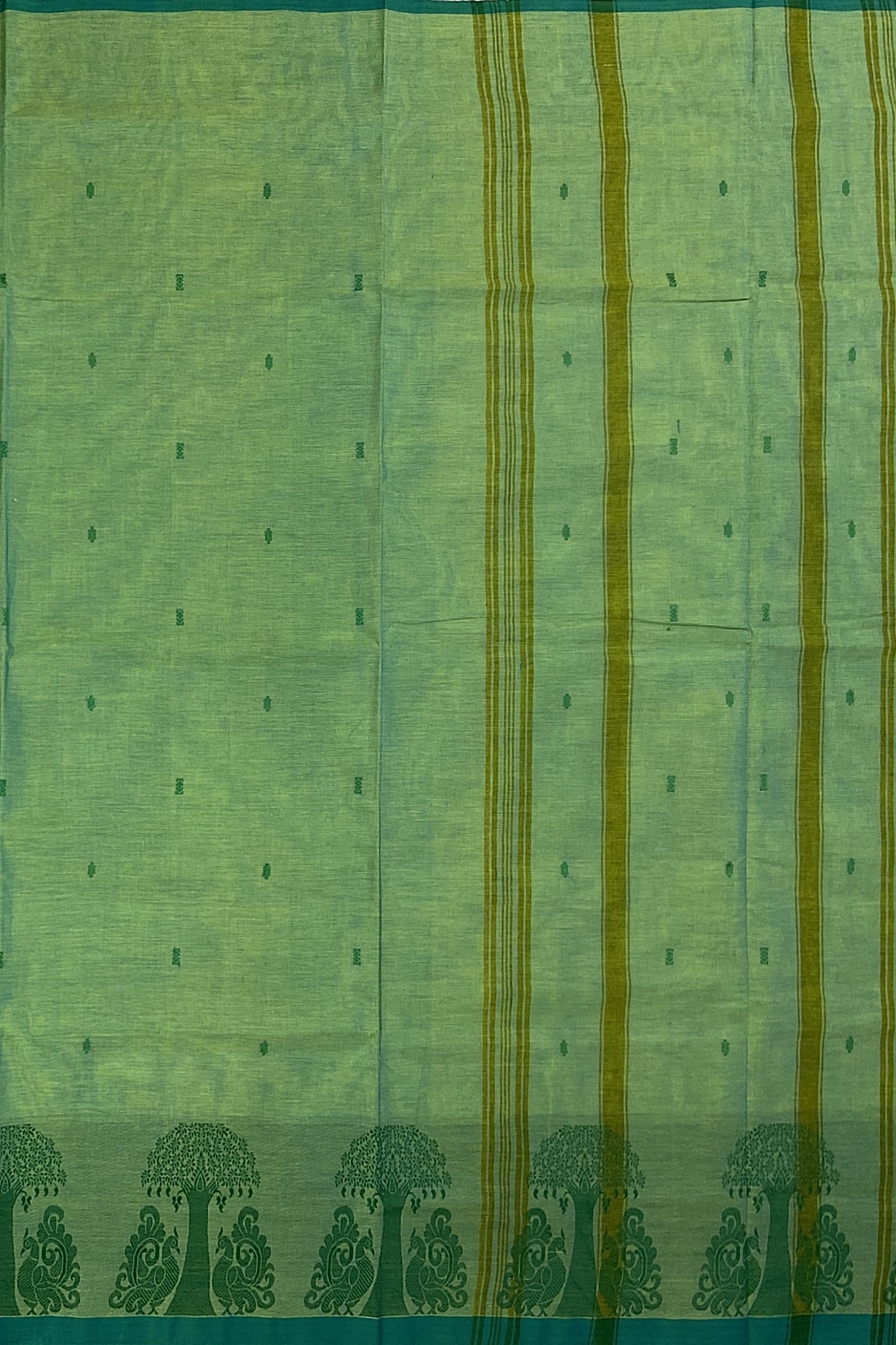 SENSAN Women’s Handloom Chettinad Cotton Saree with Blouse Piece [SKU:4015]