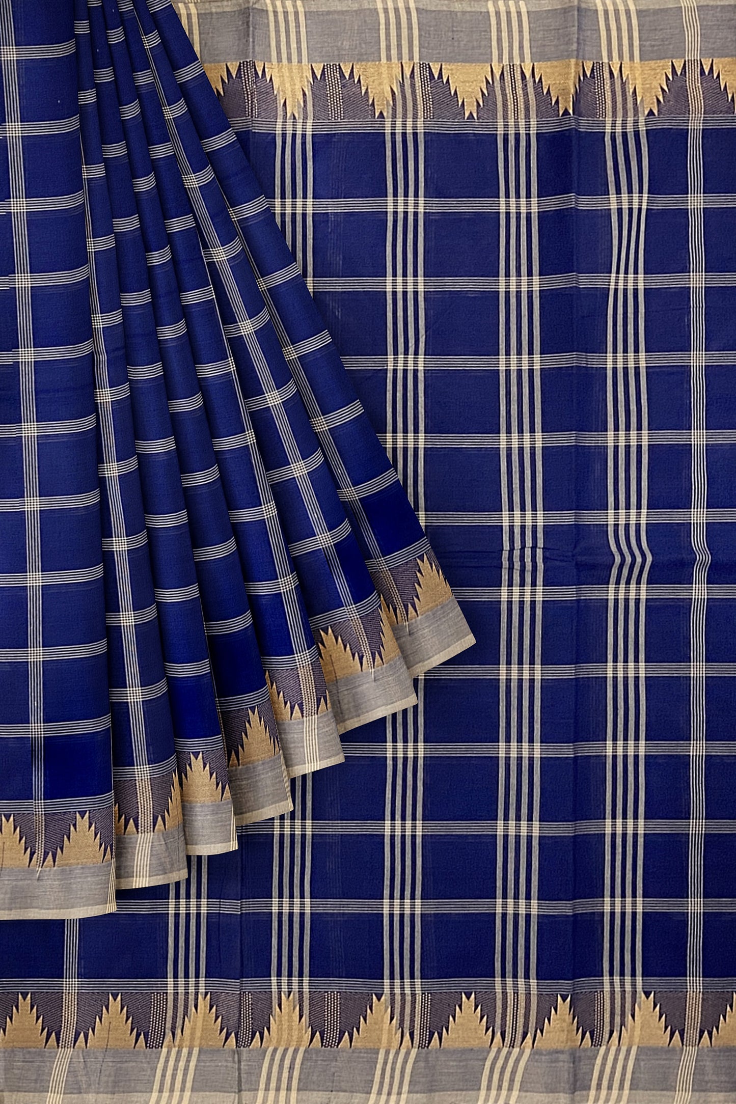 SENSAN Women’s Handloom Chettinad Cotton Saree without Blouse Piece [SKU:4111]