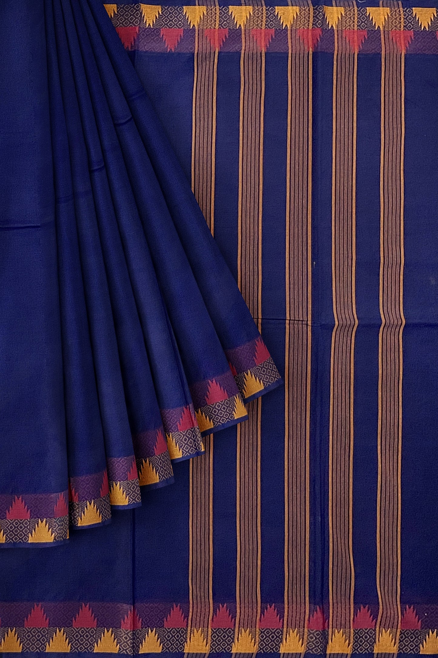 SENSAN Women’s Handloom Chettinad Cotton Saree without Blouse Piece [SKU:4112]