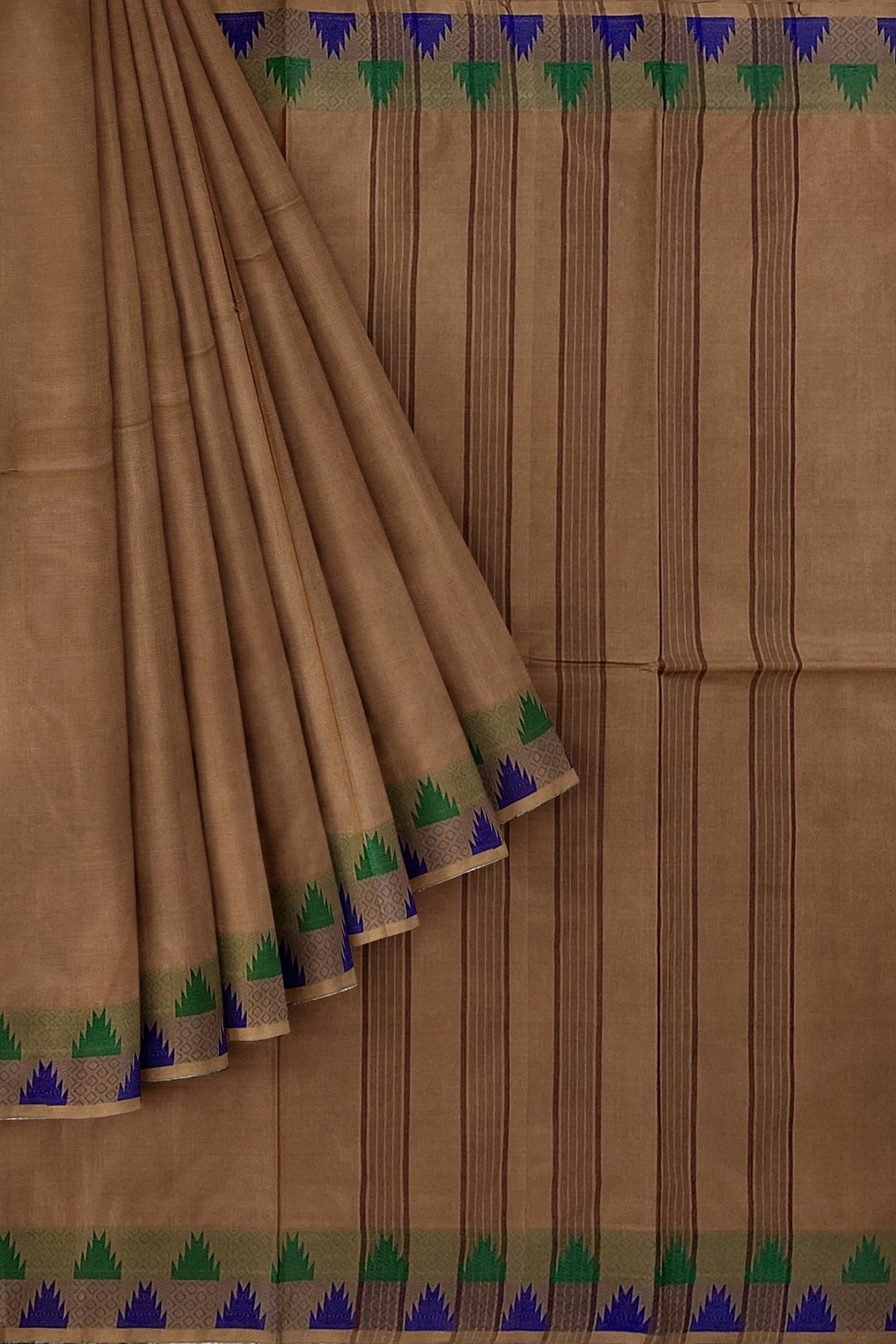 SENSAN Women’s Handloom Chettinad Cotton Saree without Blouse Piece [SKU:4112]
