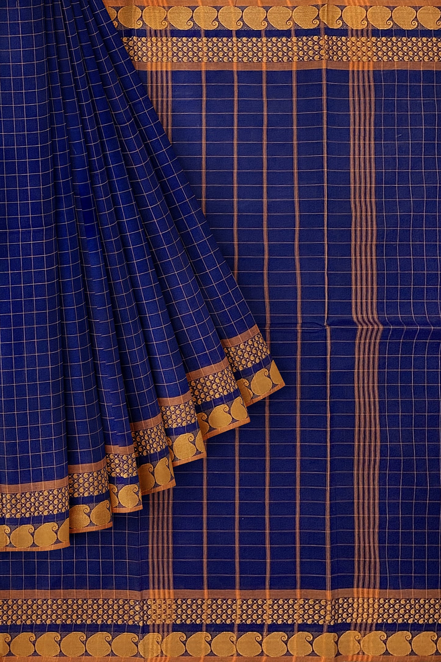 SENSAN Women’s Handloom Chettinad Cotton Saree without Blouse Piece [SKU:4114]